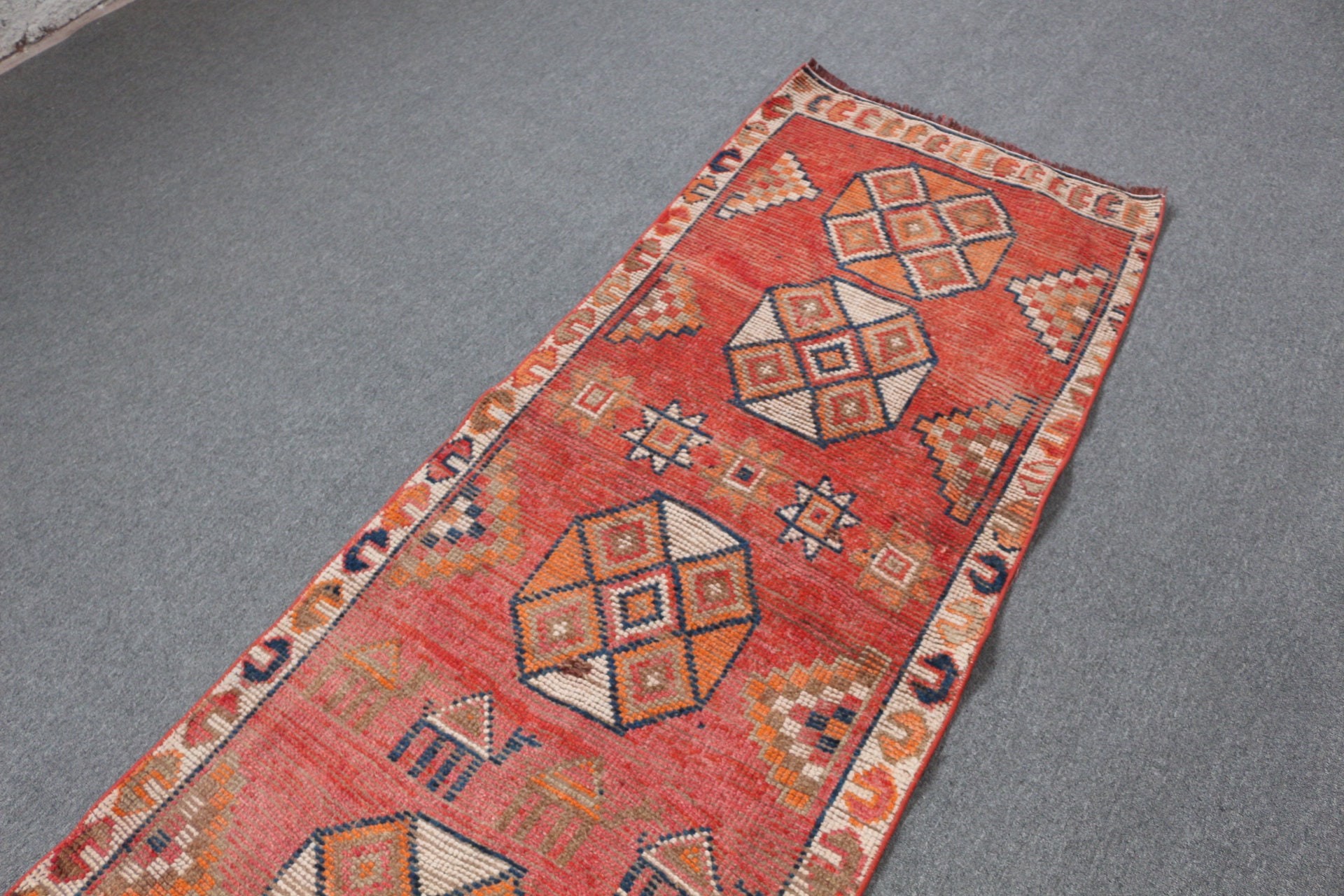 Kitchen Rugs, Home Decor Rug, 2.9x11.6 ft Runner Rug, Red Bedroom Rug, Tribal Rug, Vintage Rug, Turkish Rug, Corridor Rugs