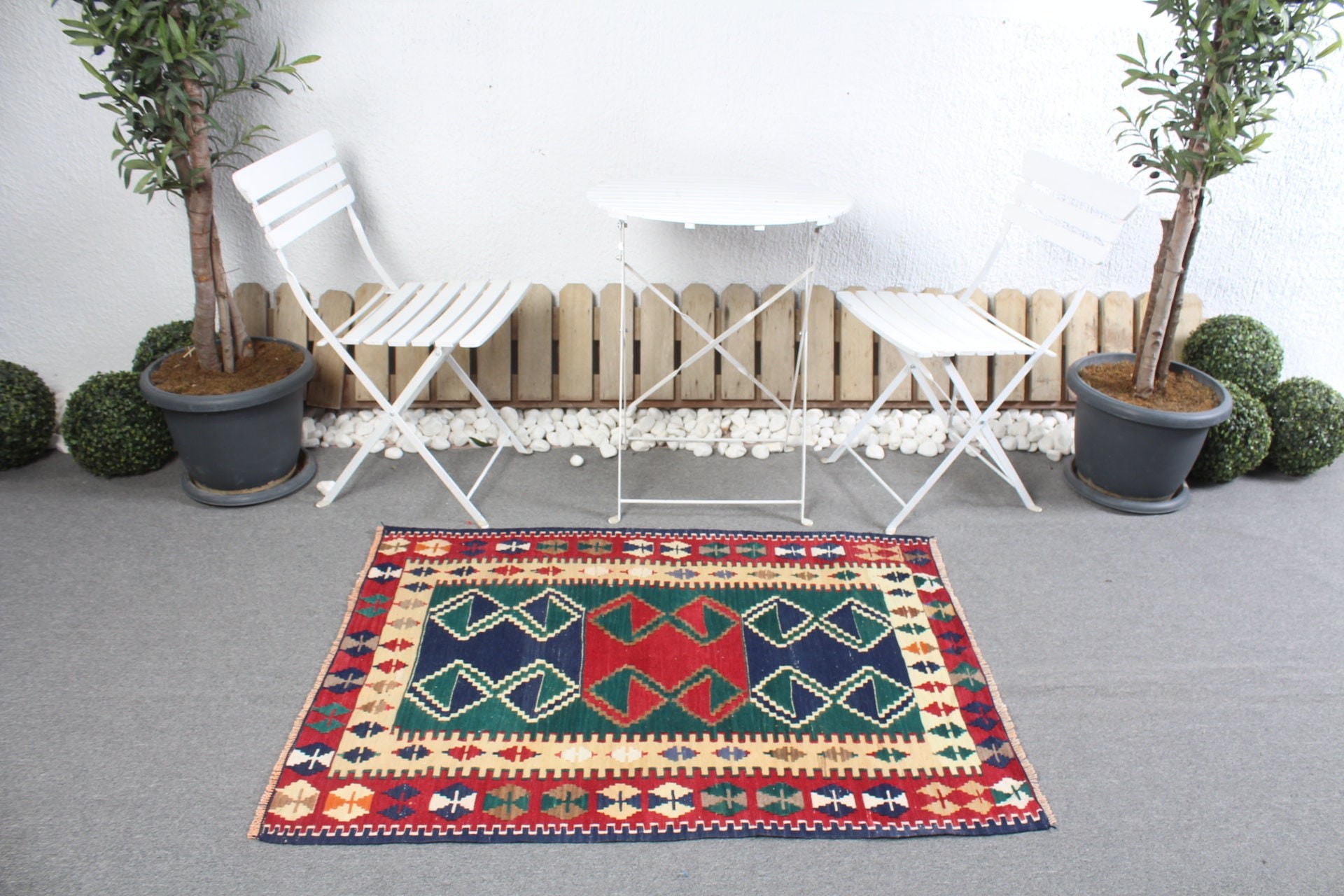 Rugs for Bath, Kilim, Turkish Rugs, Bright Rugs, Vintage Rug, Kitchen Rug, Oushak Rugs, Entry Rugs, 3.1x4.2 ft Small Rugs, Red Bedroom Rugs