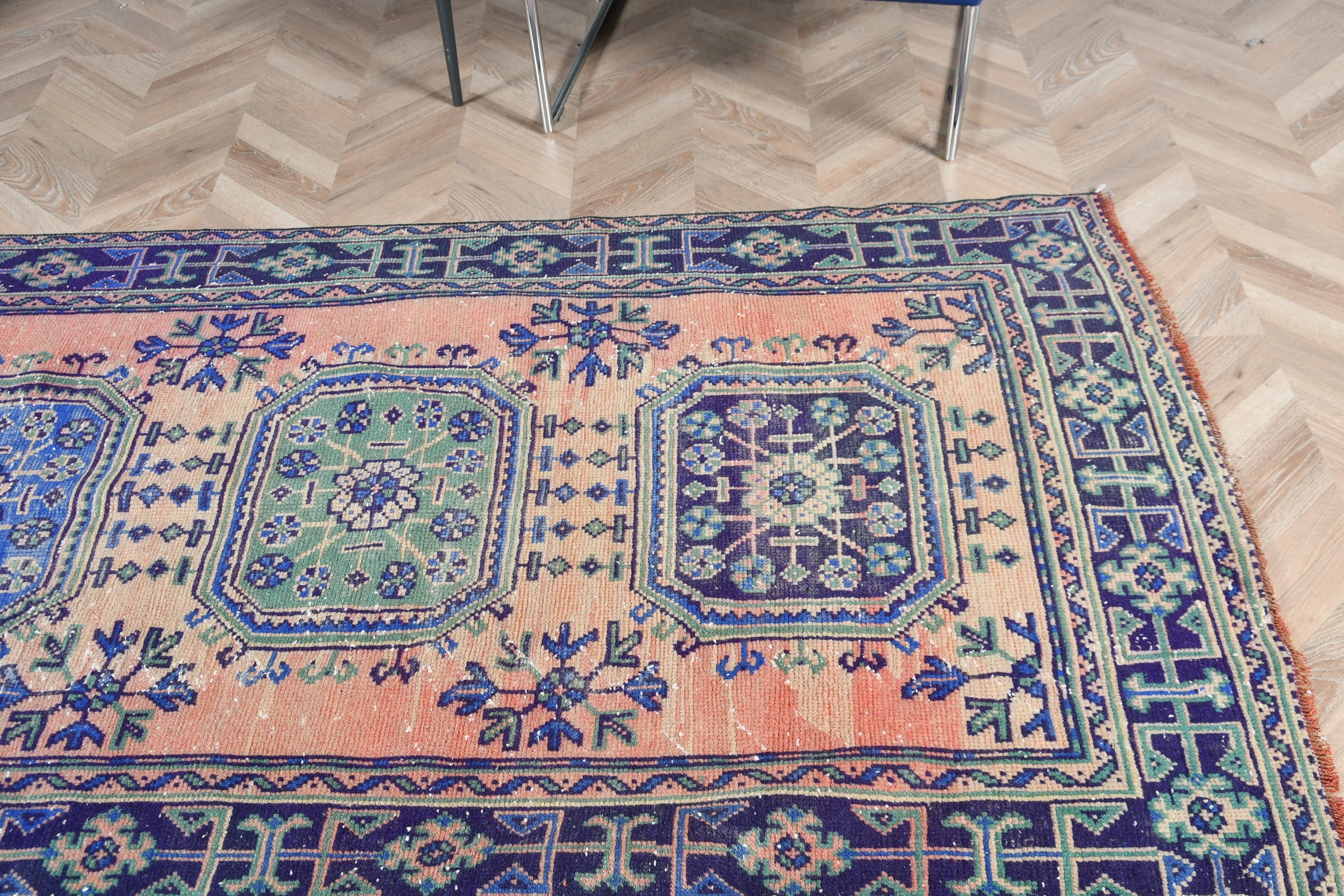 Vintage Halılar, Türk Halısı, Mor Ev Dekorasyonu Halıları, Yurt Halısı, 4x10.3 ft Runner Halısı, Yer Halıları, Fas Halısı, Koridor Halısı, Merdiven Halısı