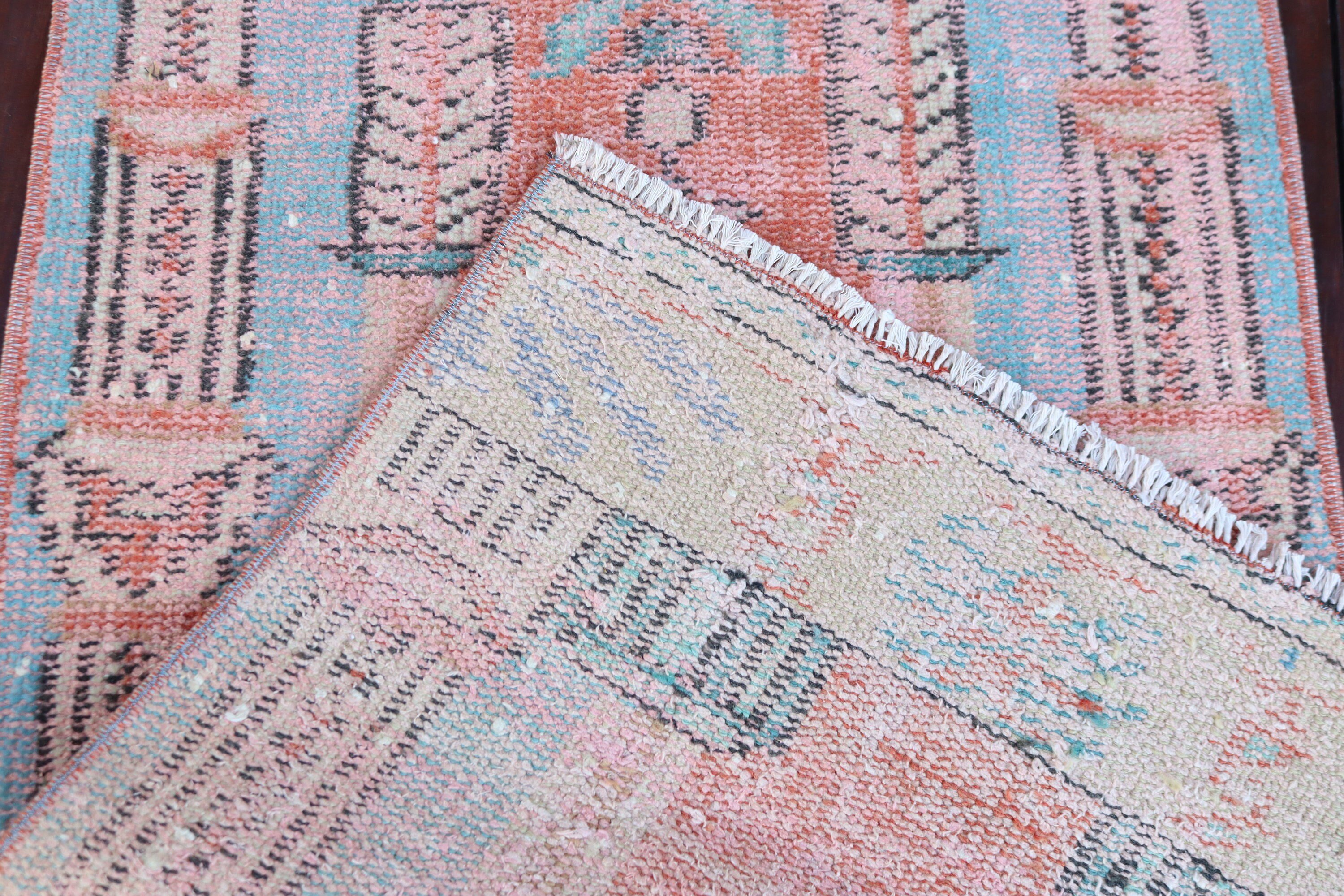 Neutral Rug, Vintage Rug, Moroccan Rugs, Orange  2.1x4 ft Small Rugs, Wall Hanging Rugs, Bedroom Rug, Turkish Rugs, Floor Rugs