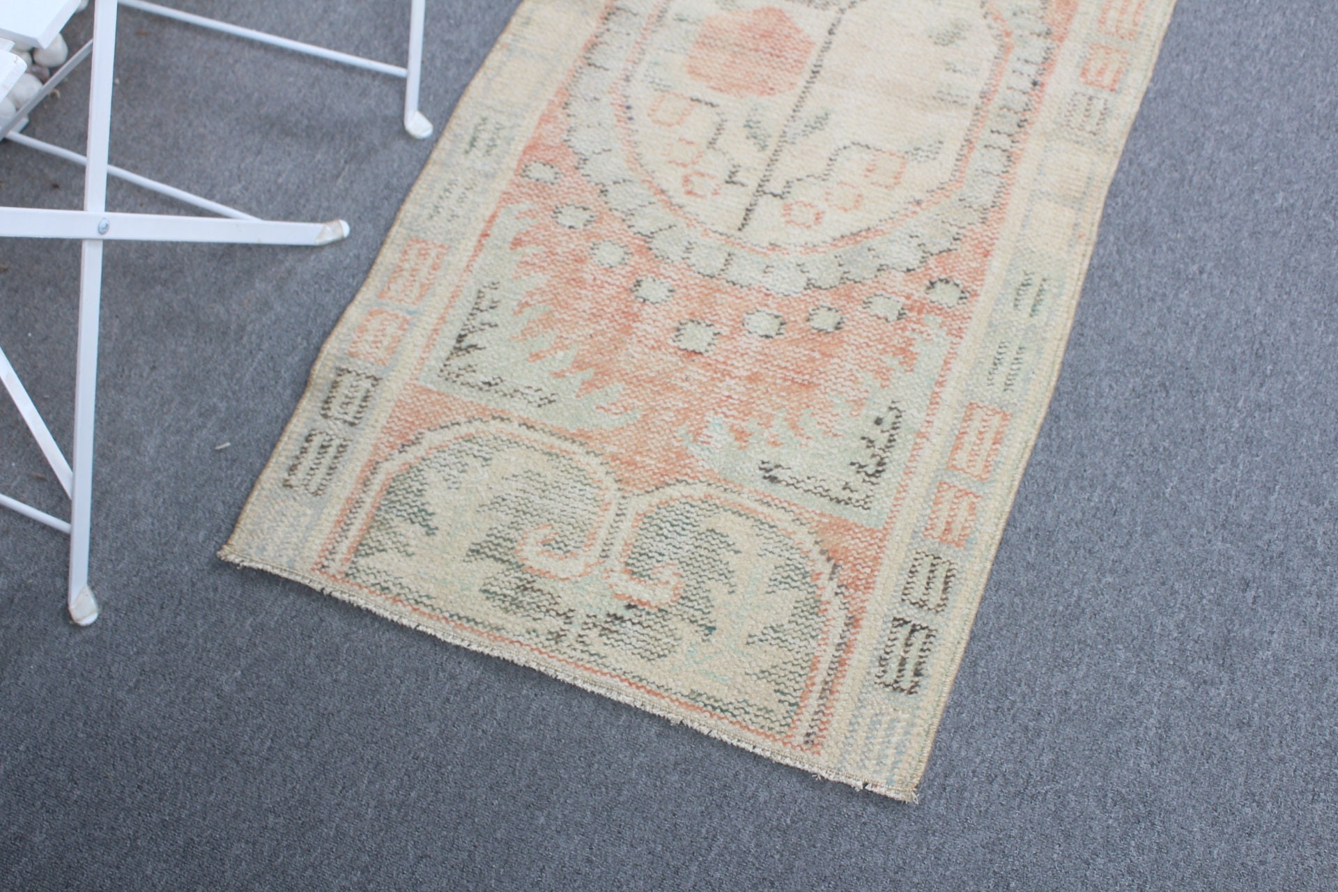 Turkish Rugs, Moroccan Rug, Wall Hanging Rug, Vintage Rug, Rugs for Bath, 2x4.2 ft Small Rug, Oriental Rug, Entry Rugs, Orange Bedroom Rug