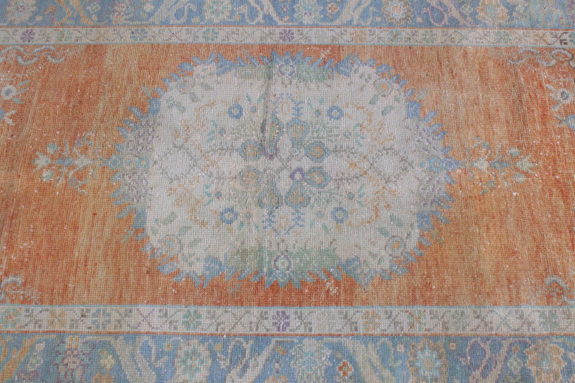 3.3x6.4 ft Accent Rug, Vintage Rugs, Bedroom Rug, Entry Rug, Orange Antique Rug, Turkish Rug, Rugs for Entry, Floor Rug, Kitchen Rug