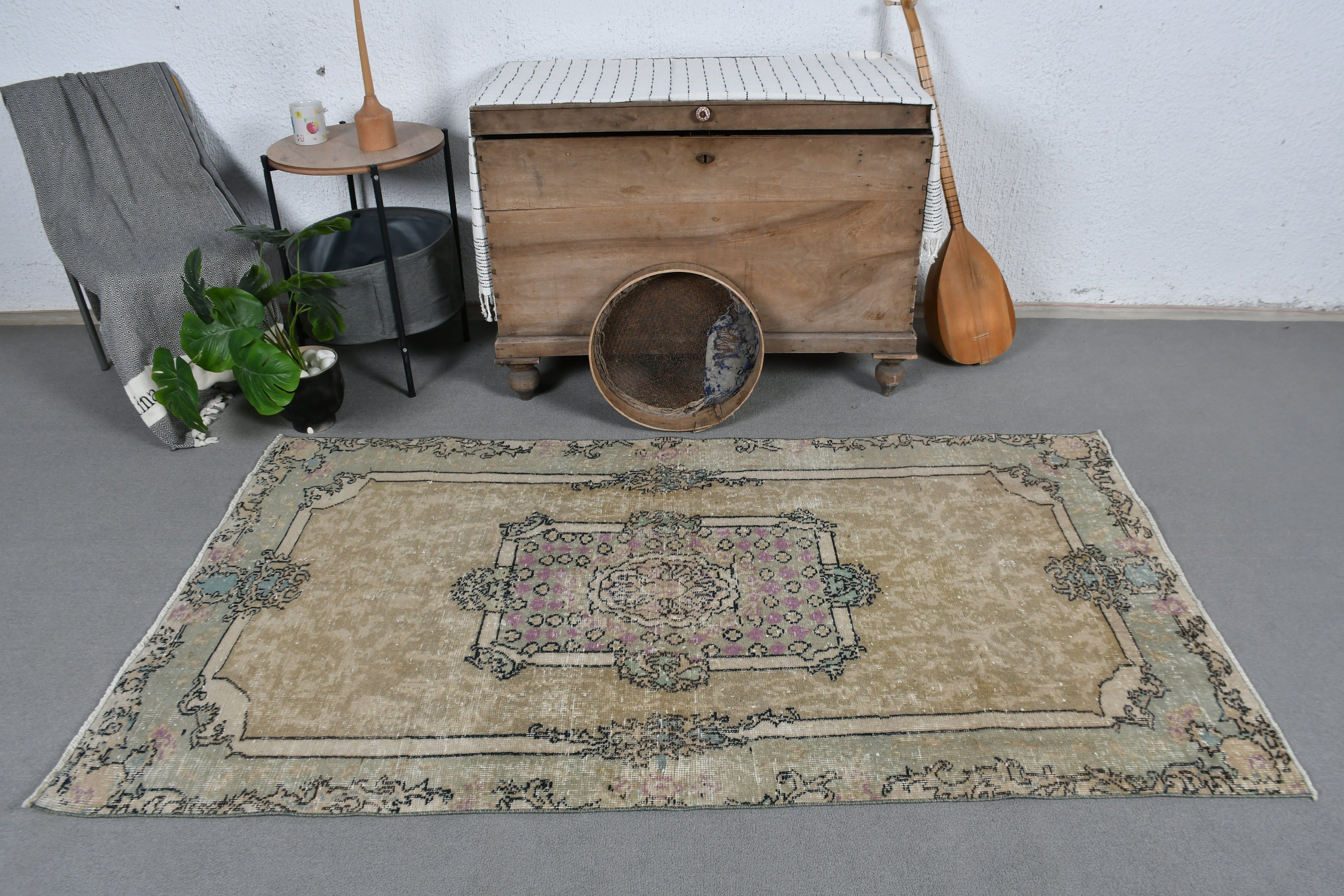 Outdoor Rugs, Nursery Rugs, Oushak Rugs, Green Cool Rugs, Bedroom Rugs, Turkish Rug, 3.5x6.5 ft Accent Rug, Vintage Rug, Rugs for Entry