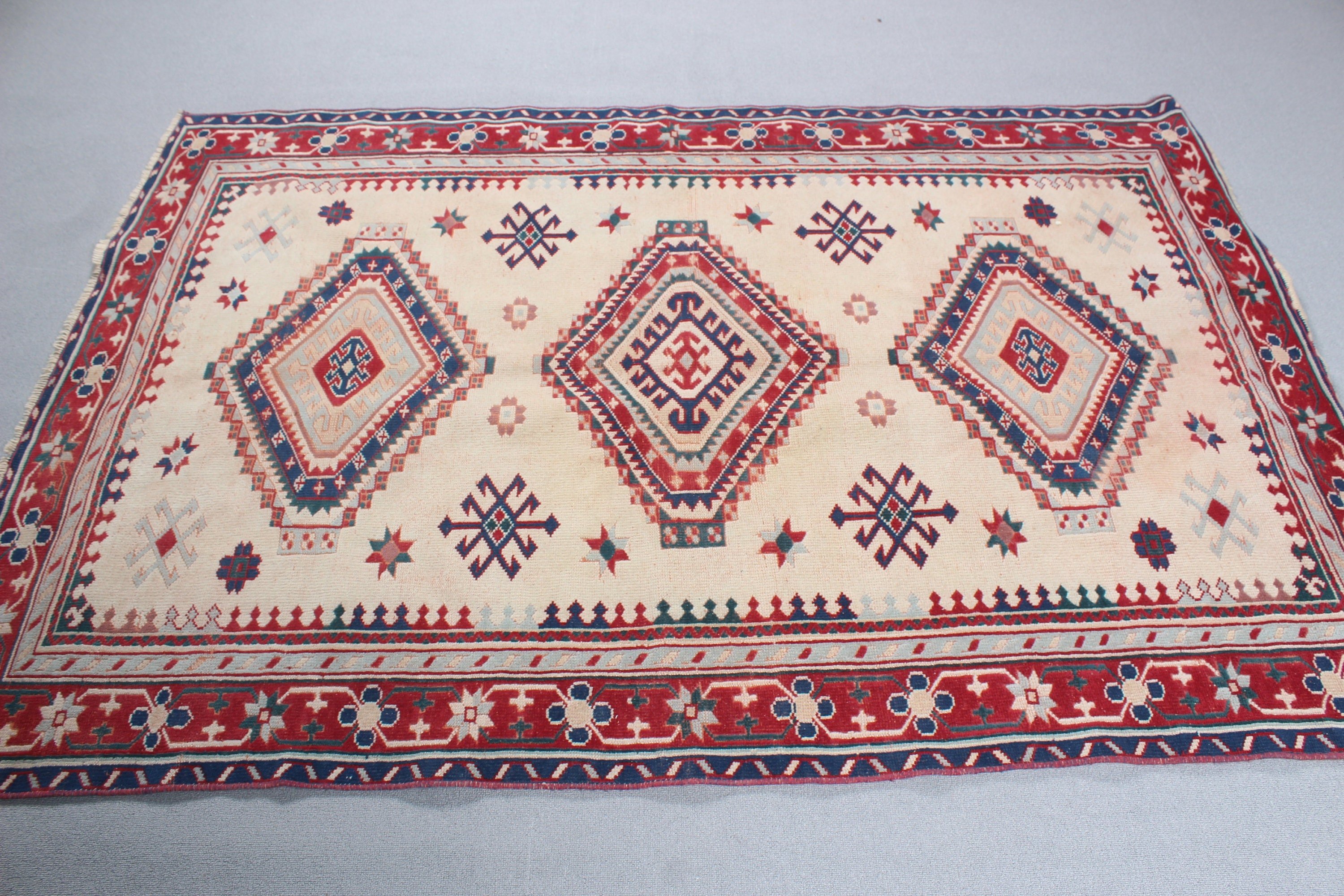 Fas Halısı, Türk Halıları, Oturma Odası Halısı, Bej Antika Halı, Boho Halıları, 4.6x6.6 ft Alan Halısı, Yatak Odası Halıları, Lüks Halılar, Vintage Halılar