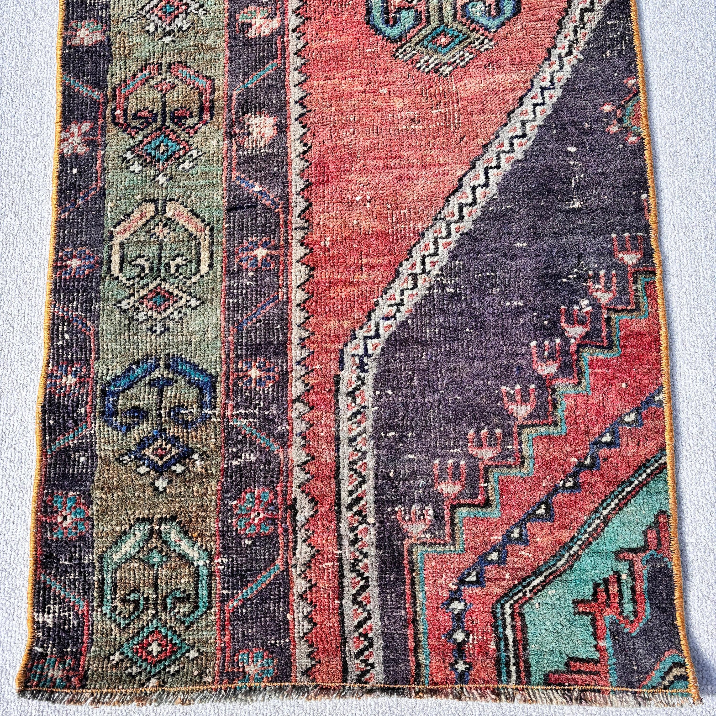 Wall Hanging Rug, Floor Rugs, Turkish Rugs, Red Home Decor Rug, Handmade Rugs, Neutral Rug, Entry Rug, 1.6x3.2 ft Small Rug, Vintage Rug