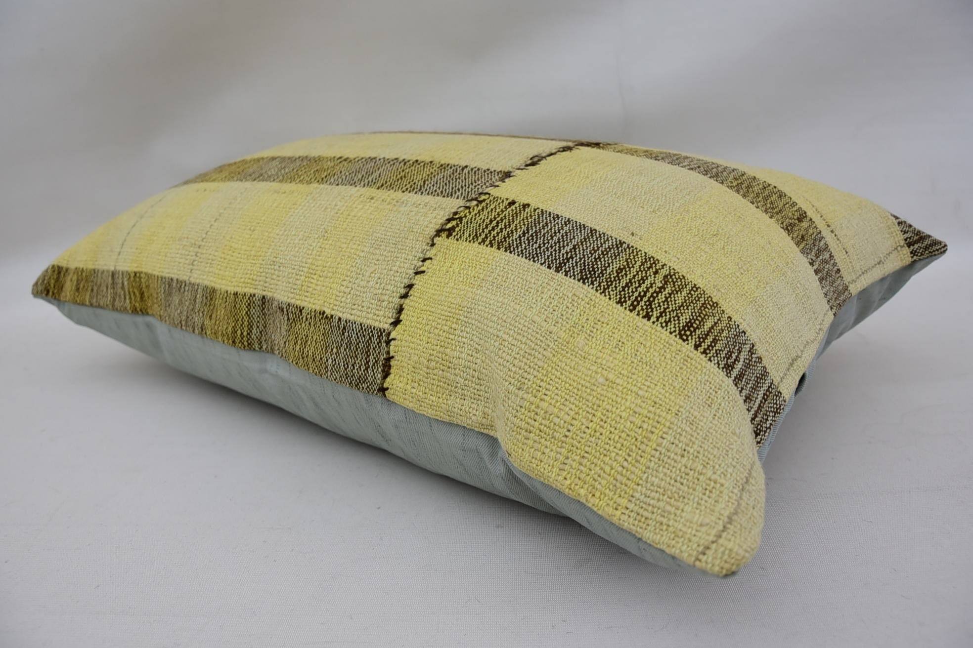 Decorative Pillow, Antique Pillows, 16"x24" Beige Cushion, Pillow for Sofa, Vintage Kilim Pillow, Floor Cushion Case