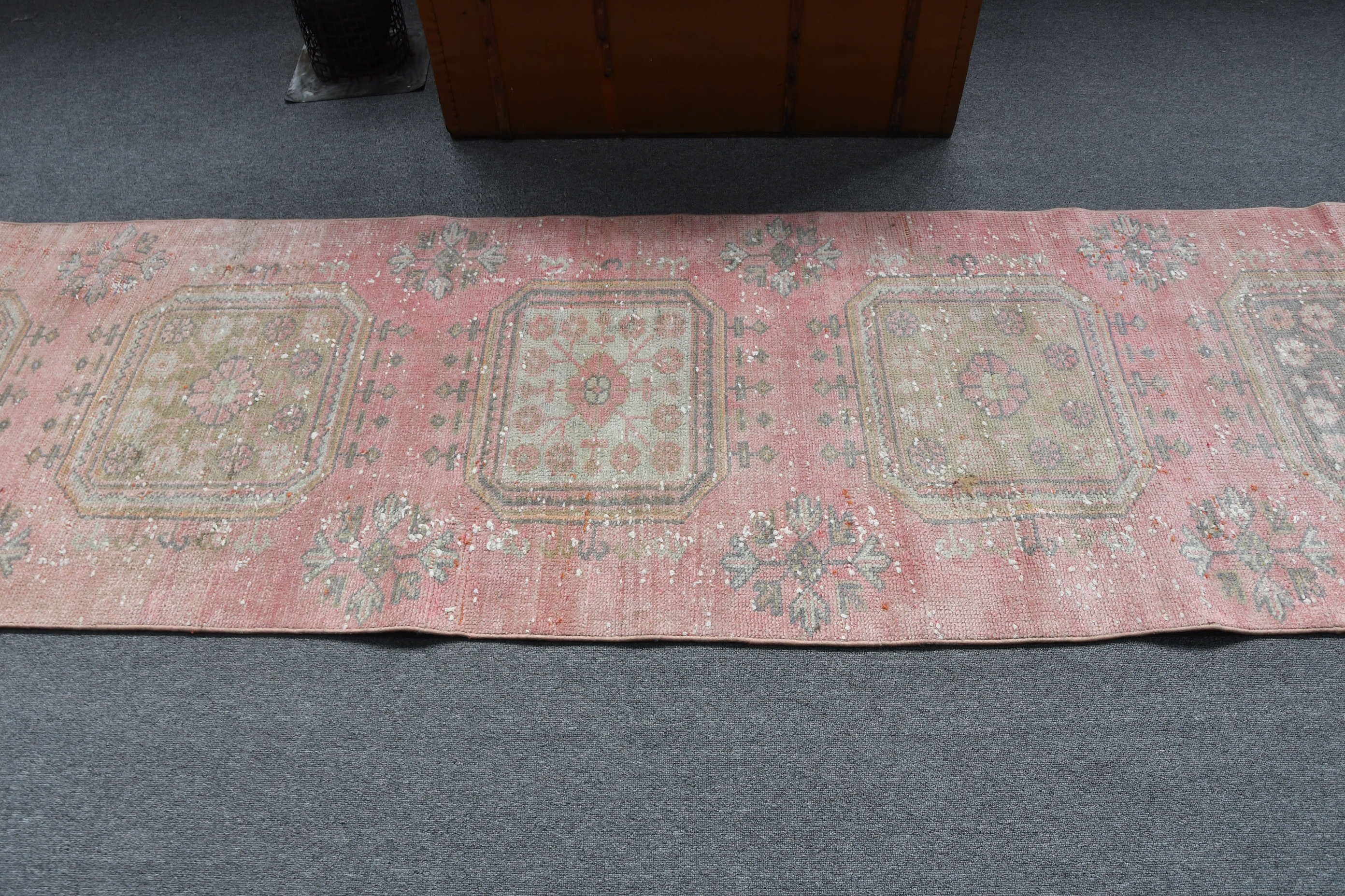 Pale Rug, Floor Rugs, Hallway Rug, Abstract Rug, 2.8x9.4 ft Runner Rugs, Cool Rug, Turkey Rugs, Turkish Rug, Vintage Rugs, Rugs for Runner