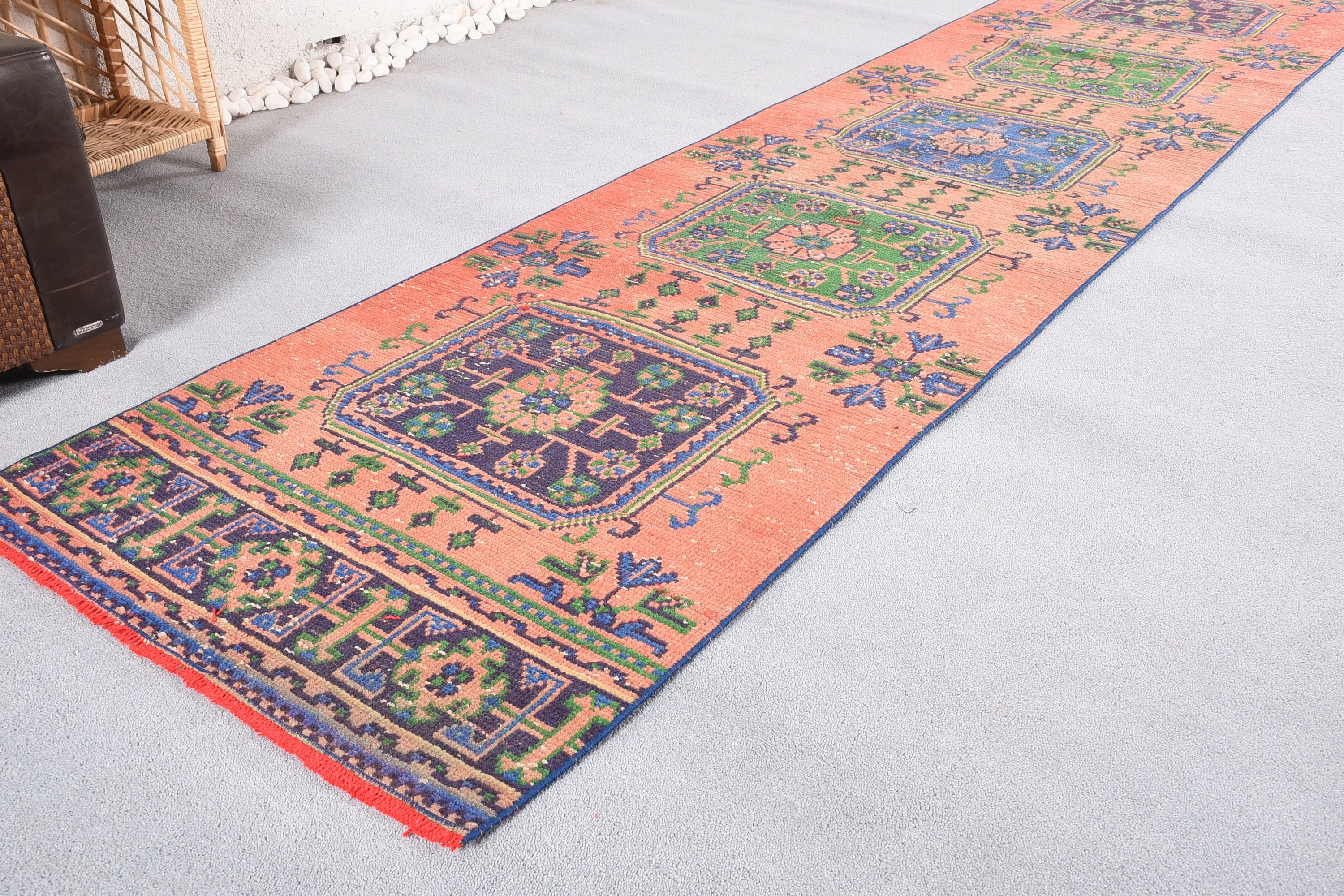 Red Wool Rugs, Kitchen Rug, Turkish Rugs, Antique Rug, Vintage Rug, Eclectic Rug, 2.7x11.3 ft Runner Rugs, Rugs for Corridor