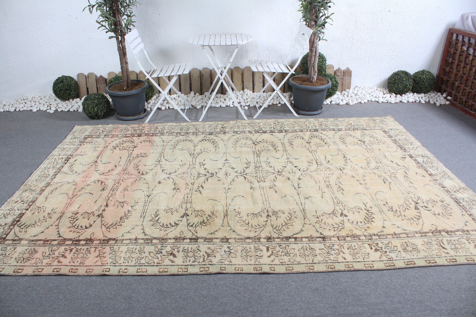 Beige Antique Rugs, Rugs for Living Room, Salon Rug, Bedroom Rugs, Oriental Rug, Turkey Rugs, Vintage Rug, Turkish Rug, 6.5x10 ft Large Rug