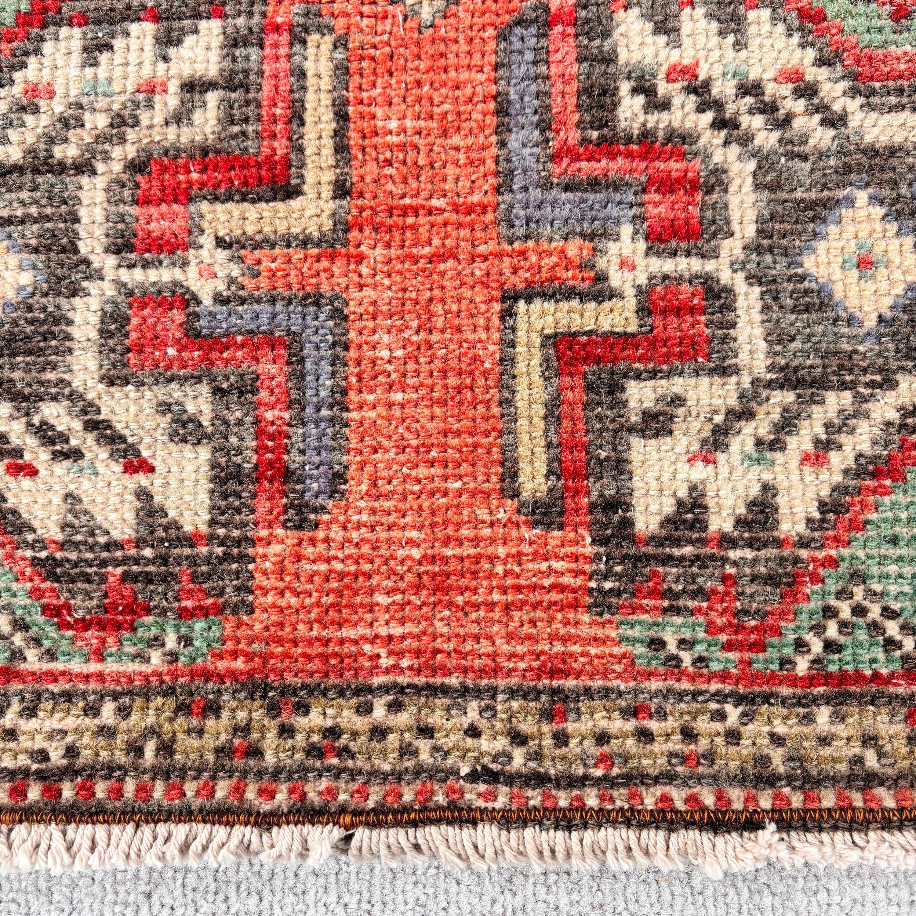 Rugs for Bathroom, Organic Rugs, Small Area Rug, Turkish Rugs, Modern Rug, 1.6x3.2 ft Small Rug, Kitchen Rug, Orange Cool Rugs, Vintage Rug