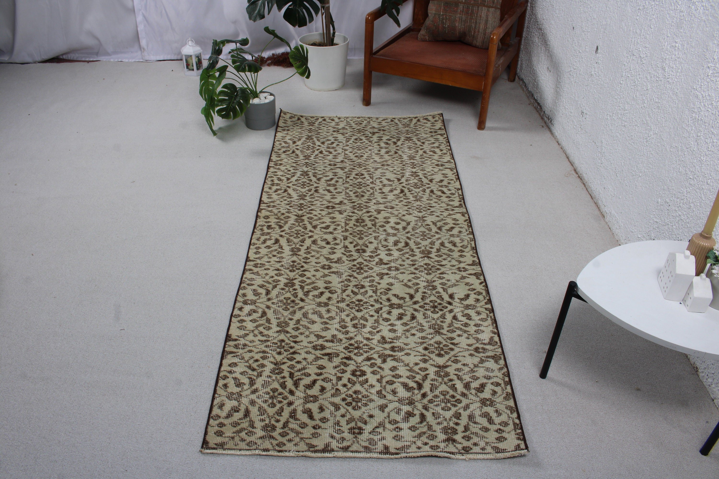 Bej Mutfak Halıları, Yün Halılar, Türk Halısı, Giriş Halıları, Giriş Halıları, Vintage Halı, Modern Halılar, Dekoratif Halılar, 2,7x6,4 ft Vurgu Halıları