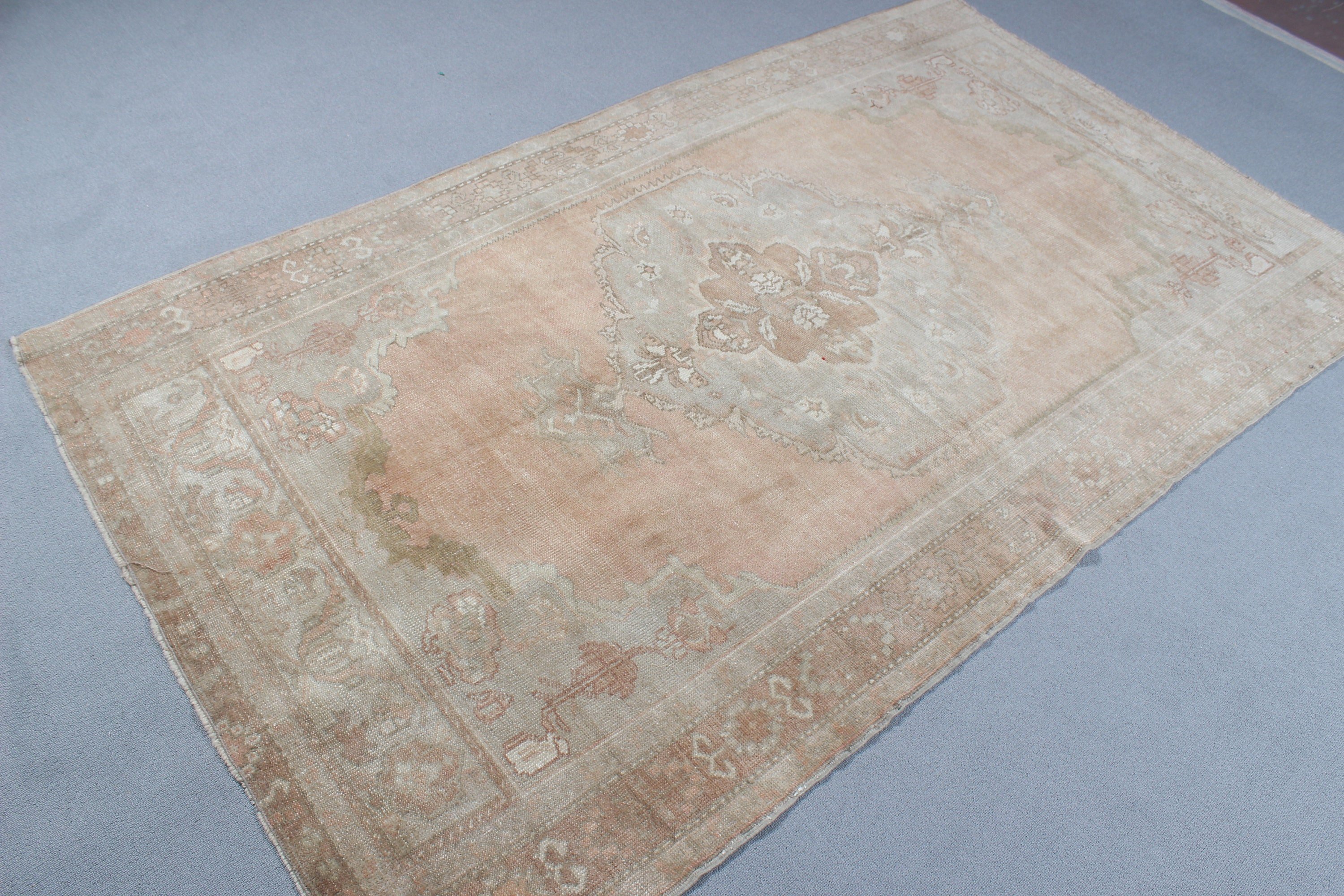 Oturma Odası Halısı, 4.3x7.4 ft Alan Halısı, Vintage Halı, Ev Dekor Halıları, Boho Halısı, Yatak Odası Halıları, Türk Halısı, Oryantal Halı, Kahverengi Ev Dekor Halısı