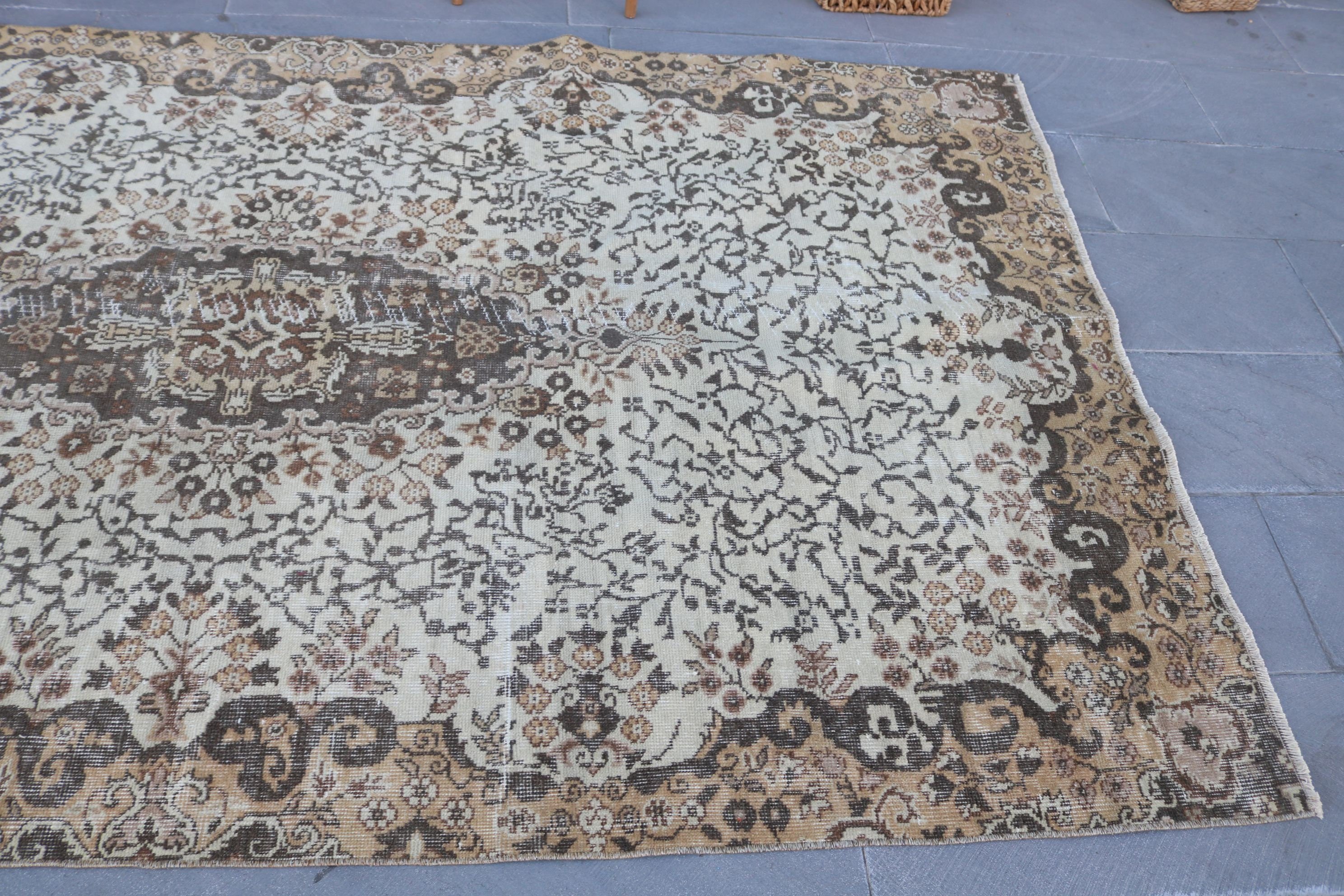 Living Room Rug, Anatolian Rugs, Salon Rug, Vintage Rugs, Turkish Rug, Rugs for Bedroom, 5.3x9 ft Large Rugs, Antique Rug, Pale Rugs