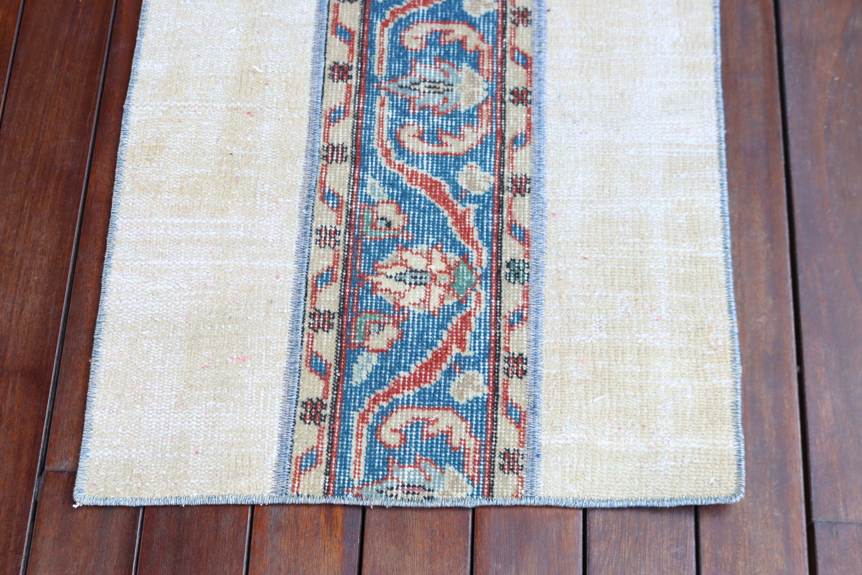 Bedroom Rugs, Beige  1.8x3.8 ft Small Rugs, Antique Rug, Turkish Rug, Nursery Rugs, Vintage Rug, Kitchen Rugs, Ethnic Rugs