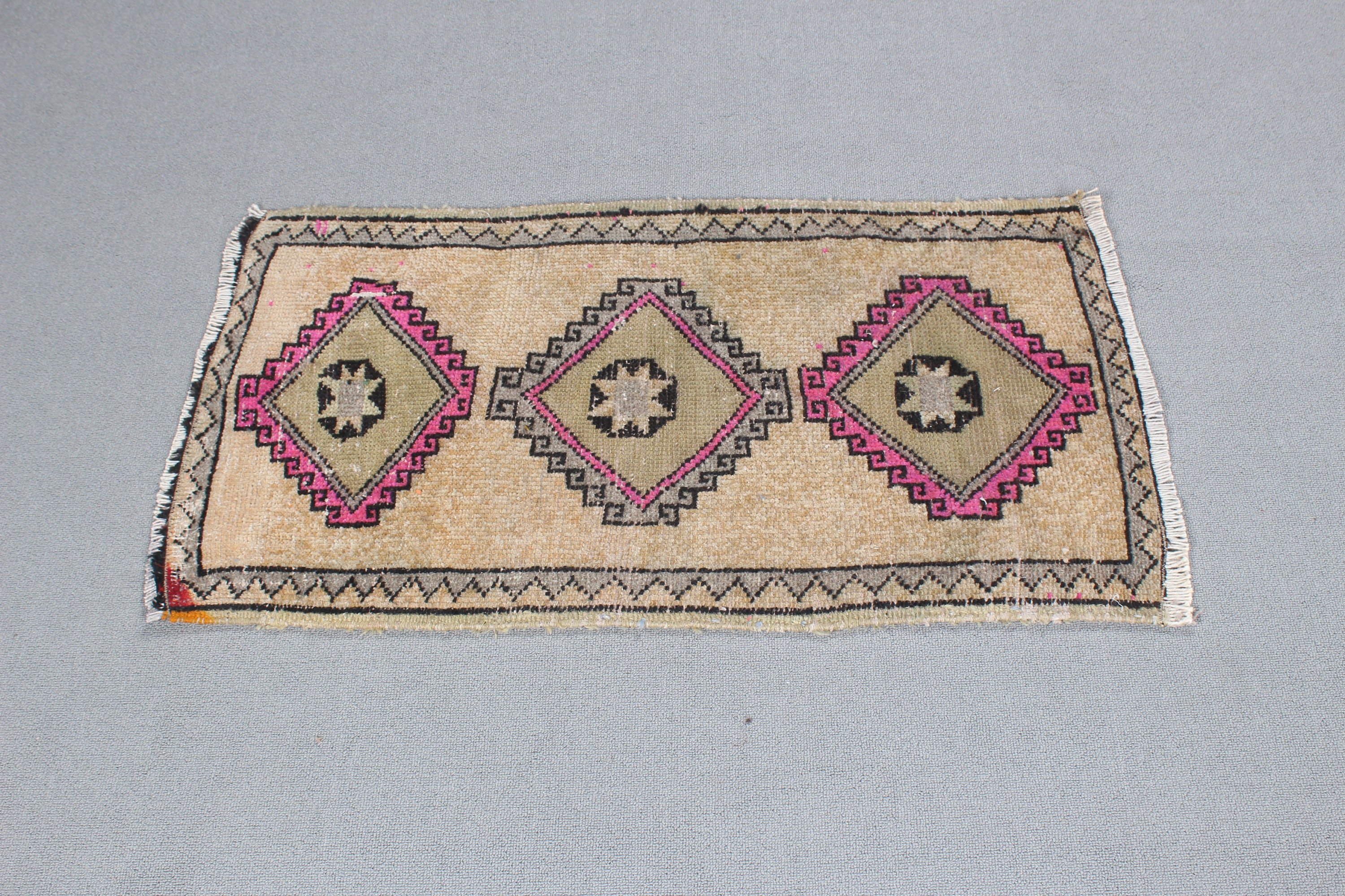 Bronze Handwoven Rug, Small Vintage Rugs, 1.7x3.1 ft Small Rugs, Vintage Rugs, Boho Rug, Bedroom Rugs, Turkish Rugs, Home Decor Rug