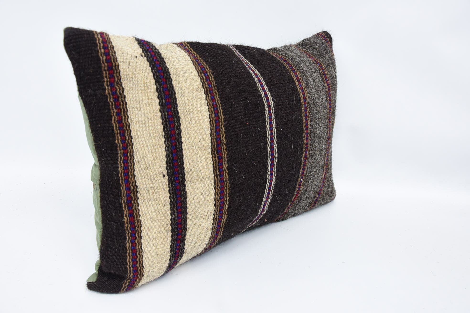 Aesthetic Pillow Case, 16"x24" Brown Pillow Case, Gift Pillow, Indoor Pillow Case, Vintage Kilim Throw Pillow, Interior Designer Pillow