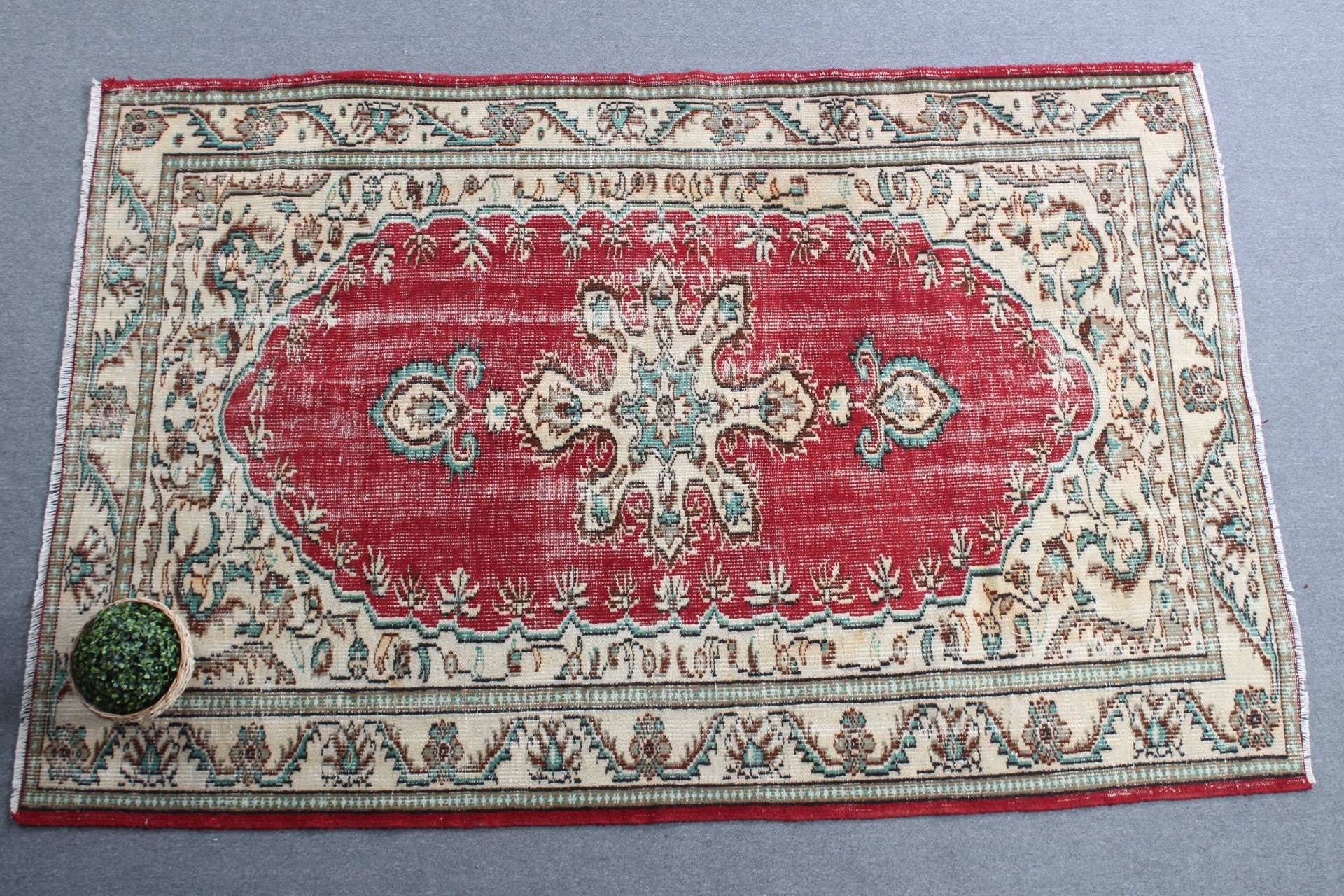 5.4x8.4 ft Large Rug, Hand Knotted Rug, Salon Rugs, Turkish Rug, Dining Room Rugs, Antique Rug, Vintage Rug, Bedroom Rug, Red Cool Rugs