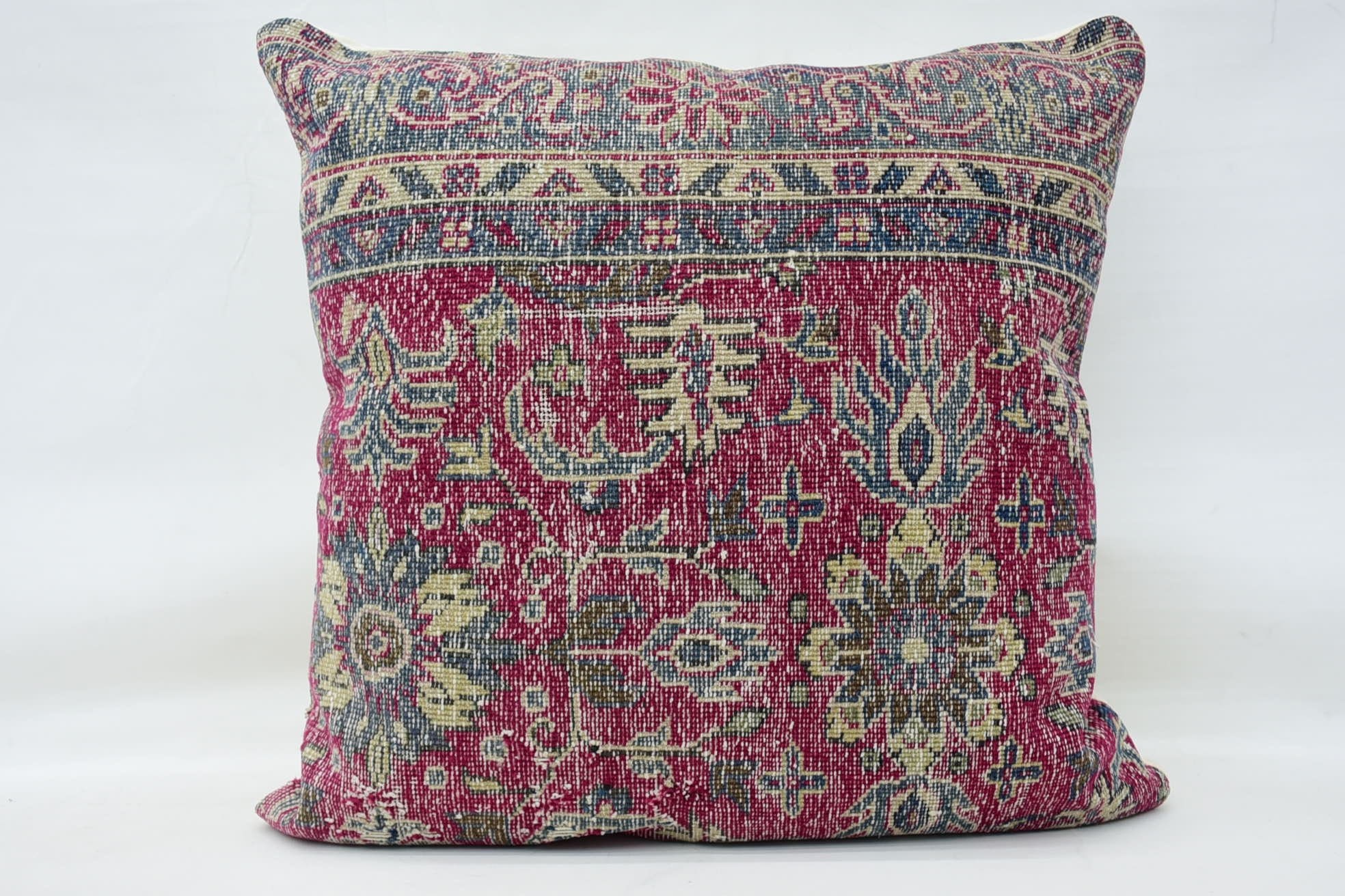 32"x32" Pembe Yastık Kılıfı, Dış Mekan Kırlent Kılıfı, Etnik Kilim Halı Yastık, Vintage Yastık, Güneybatı Yastık Kılıfı, Türk Yastığı