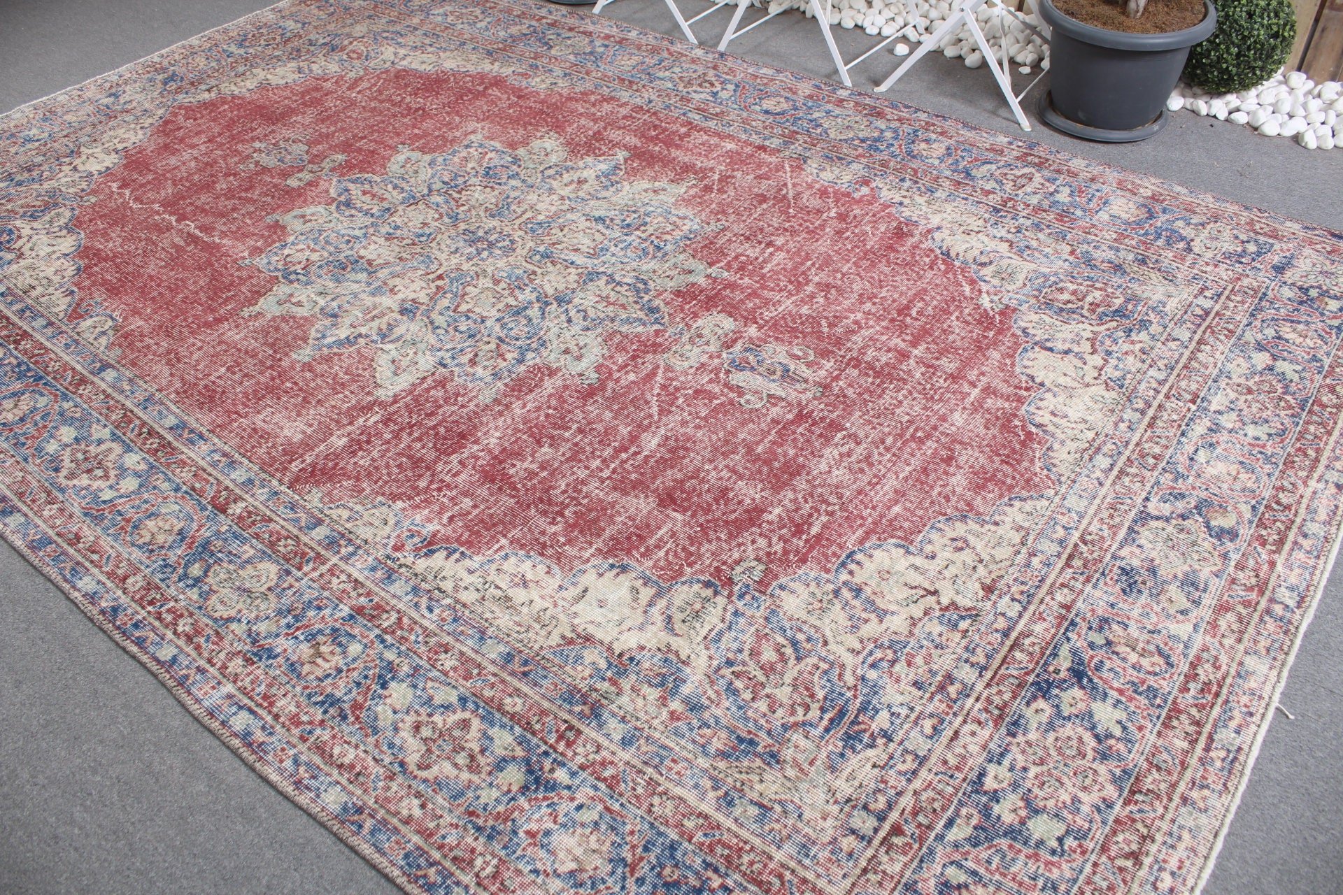 Turkish Rug, Vintage Rugs, Office Rugs, 7.4x11.5 ft Oversize Rugs, Kitchen Rugs, Anatolian Rug, Red Oriental Rugs, Salon Rug, Saloon Rug