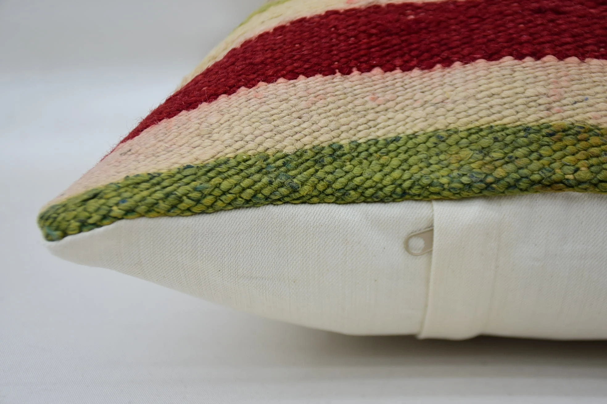 Kilim Cushion Sham, Anatolian Pillow Cover, 16"x24" Beige Pillow Cover, Vintage Kilim Pillow, Pillow for Couch, Kilim Rug Cushion