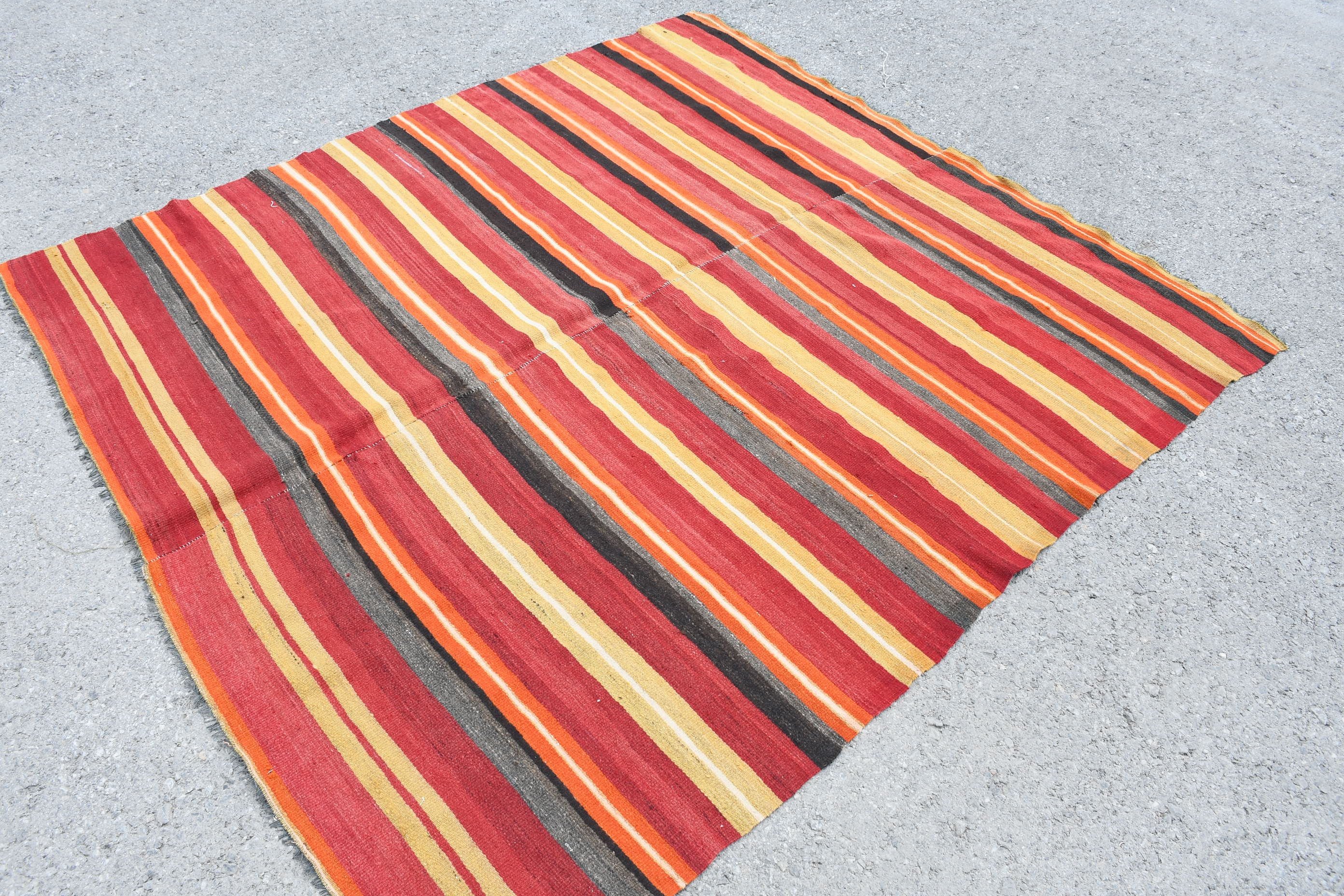 Antik Kilim, 172x195 cm Oturma odası Kilim, Kırmızı Yatak odası Kilim, Oturma Odası Kilim, Türk Kilim, Yemek odası Kilim, Ev Kilim