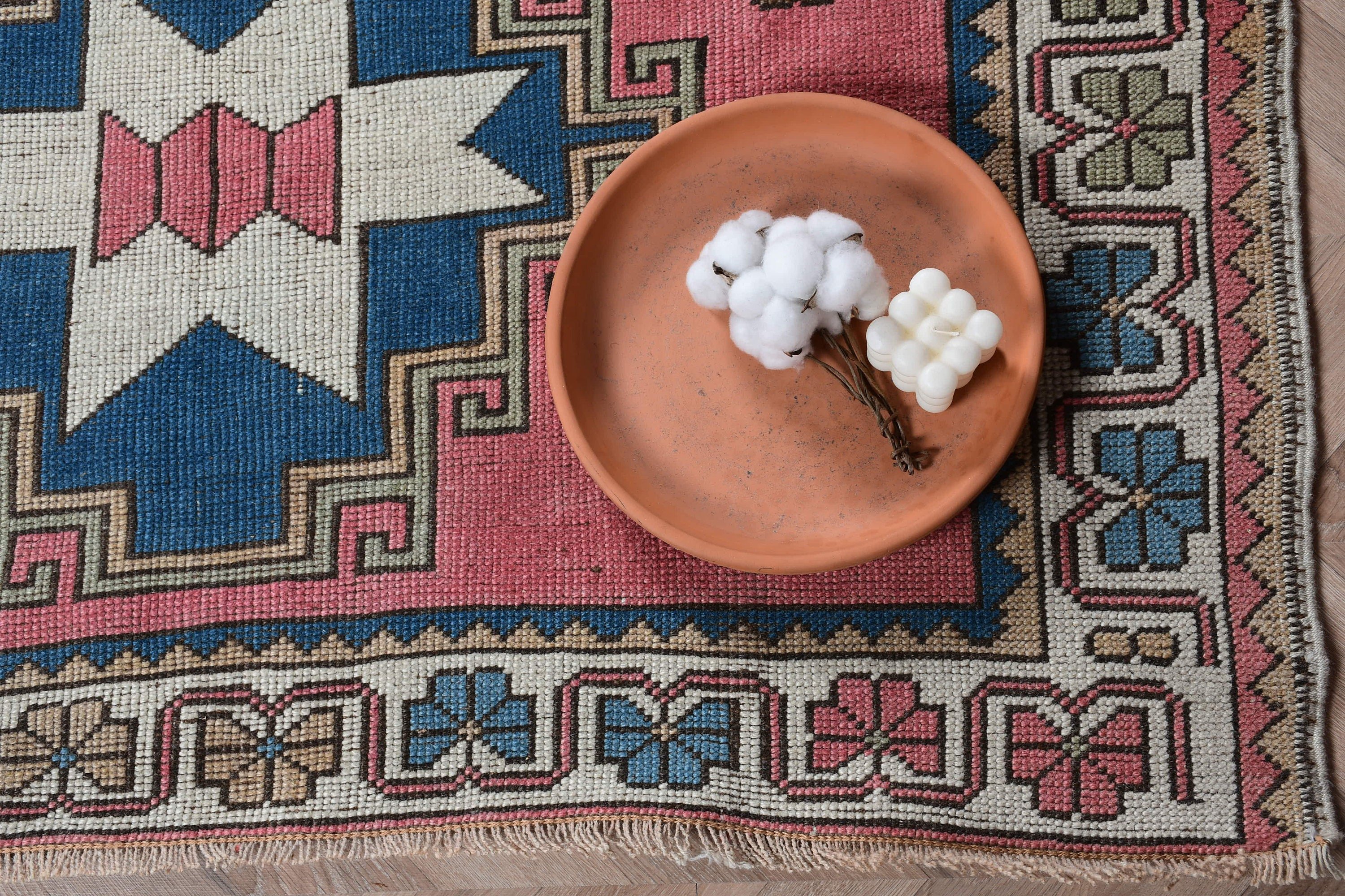 Vintage Decor Rugs, Turkish Rug, Oushak Rug, 4.5x6.1 ft Area Rugs, Home Decor Rugs, Vintage Rugs, Floor Rug, Pink Wool Rug, Living Room Rug