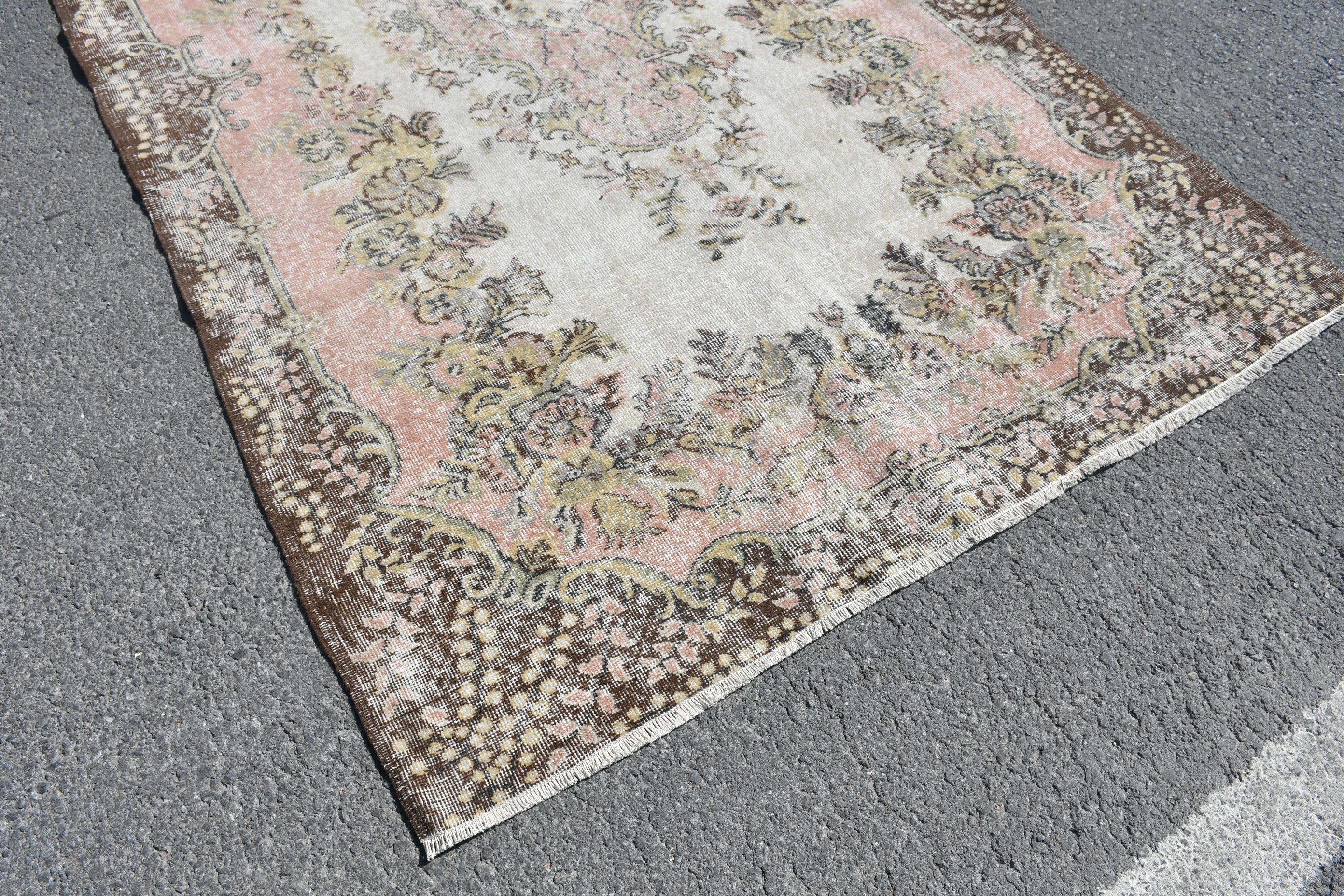 Outdoor Rug, Living Room Rugs, Art Rug, Rugs for Salon, Salon Rug, Turkish Rug, 5.3x9.3 ft Large Rug, Vintage Rug, Colorful Rug, Oushak Rug