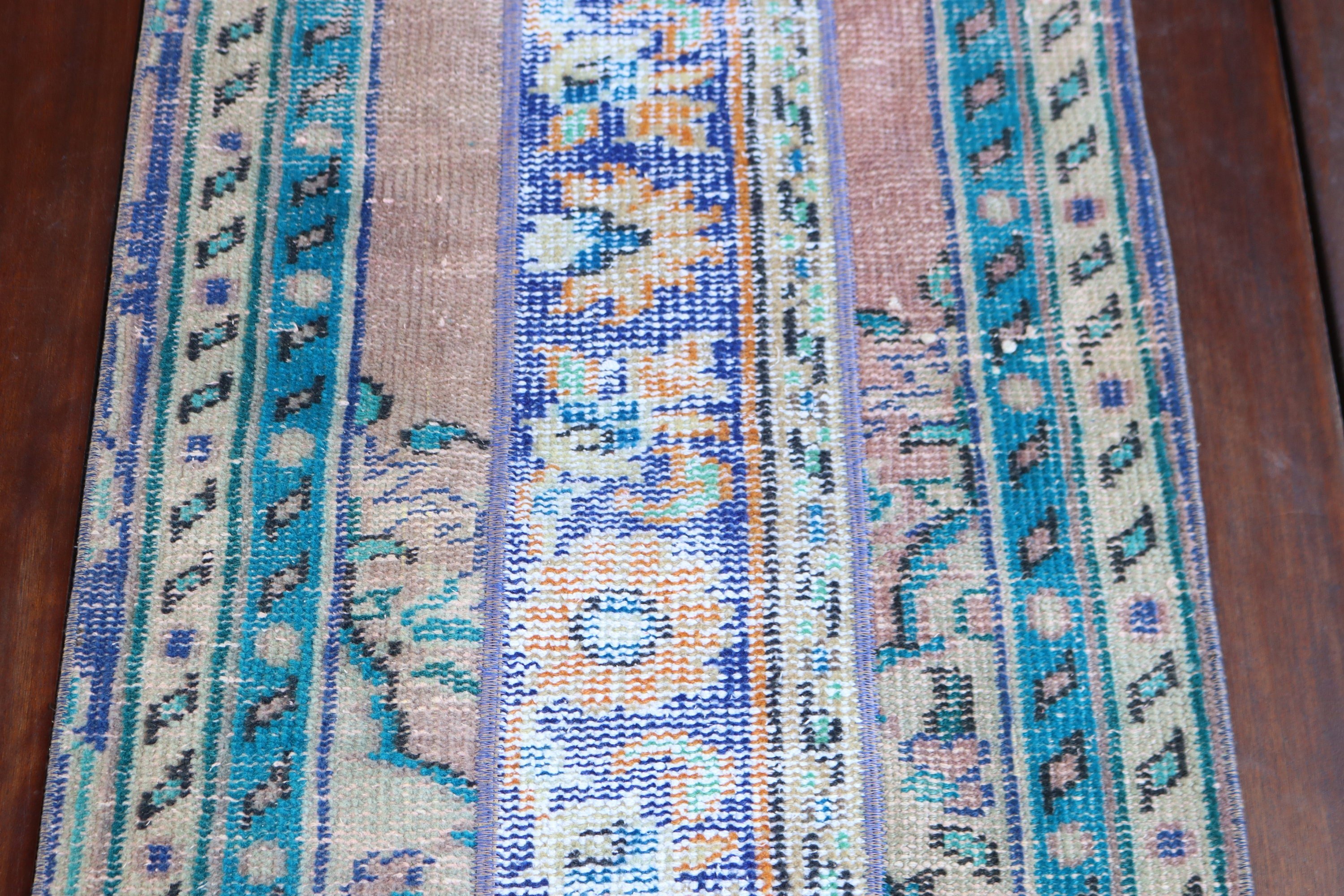 Yün Halı, Vintage Halılar, 1.9x3.7 ft Küçük Halılar, Yer Halısı, Yeşil Fas Halısı, Mutfak Halısı, Türk Halıları, Duvara Asılı Halı, Düz Dokuma Halılar