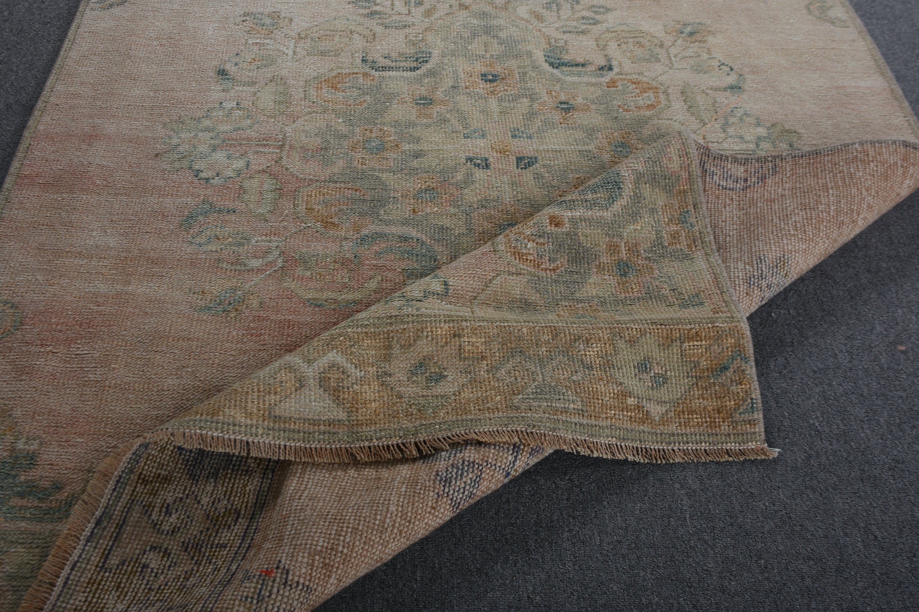 Koridor Halıları, Koridor Halıları, Vintage Halı, Oushak Halı, Türk Halısı, 3.7x11 ft Runner Halıları, Sevimli Halılar, Kahverengi Ev Dekorasyonu Halıları, Antika Halı