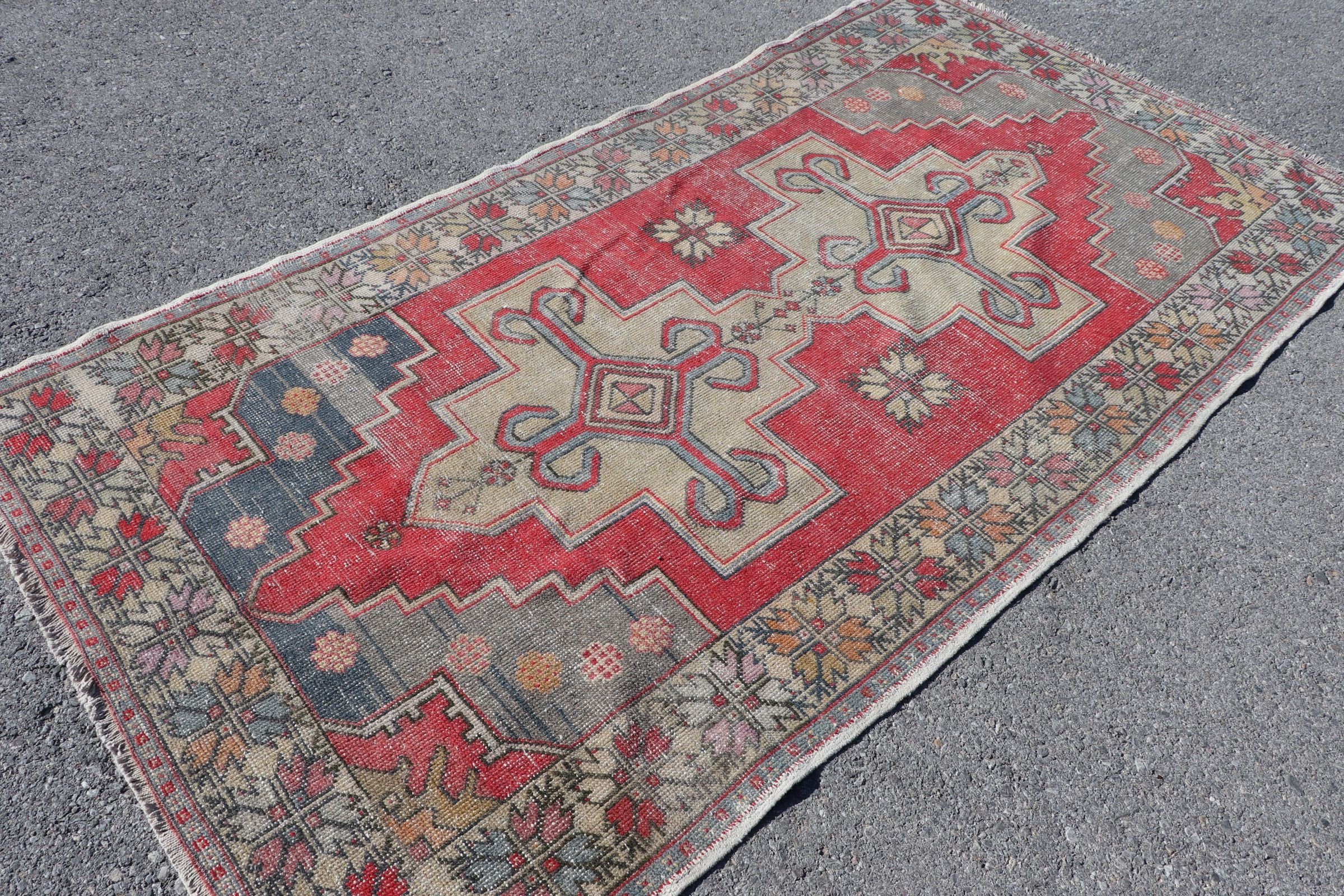 Anatolian Rug, Boho Area Rug Rugs, 4.5x8.2 ft Area Rugs, Vintage Rug, Kitchen Rug, Red Moroccan Rug, Floor Rugs, Bedroom Rug, Turkish Rugs