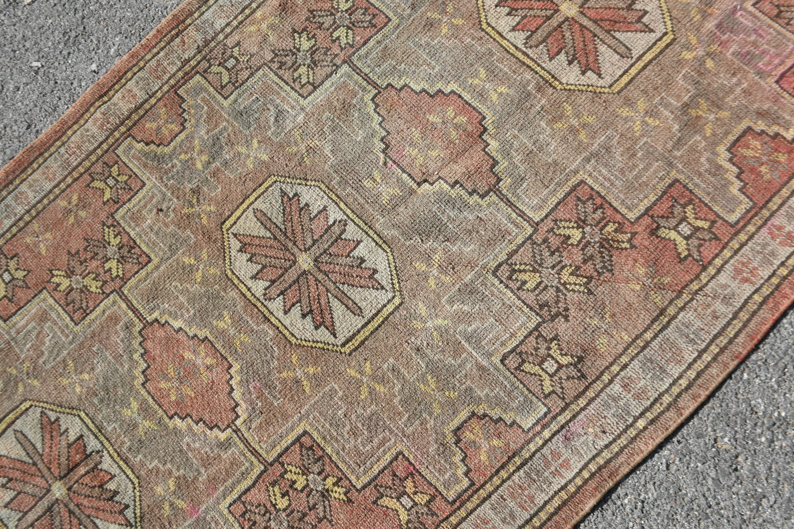 Vintage Halı, Yatak Odası Halısı, Pembe Soğuk Halı, Banyo Halısı, Türk Halısı, Yatak Odası Halıları, Duvar Asılı Halılar, 3.1x4.8 ft Küçük Halı