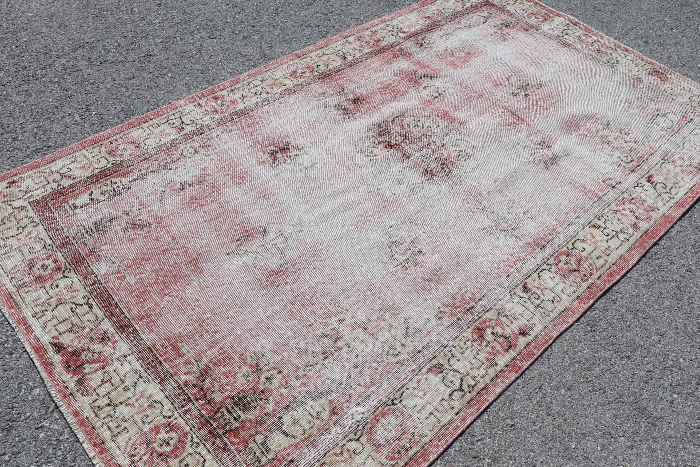 Red Bedroom Rugs, Turkish Rug, Vintage Decor Rugs, Vintage Rug, Anatolian Rug, Organic Rugs, Wool Rug, Rugs for Indoor, 4.8x8.3 ft Area Rug