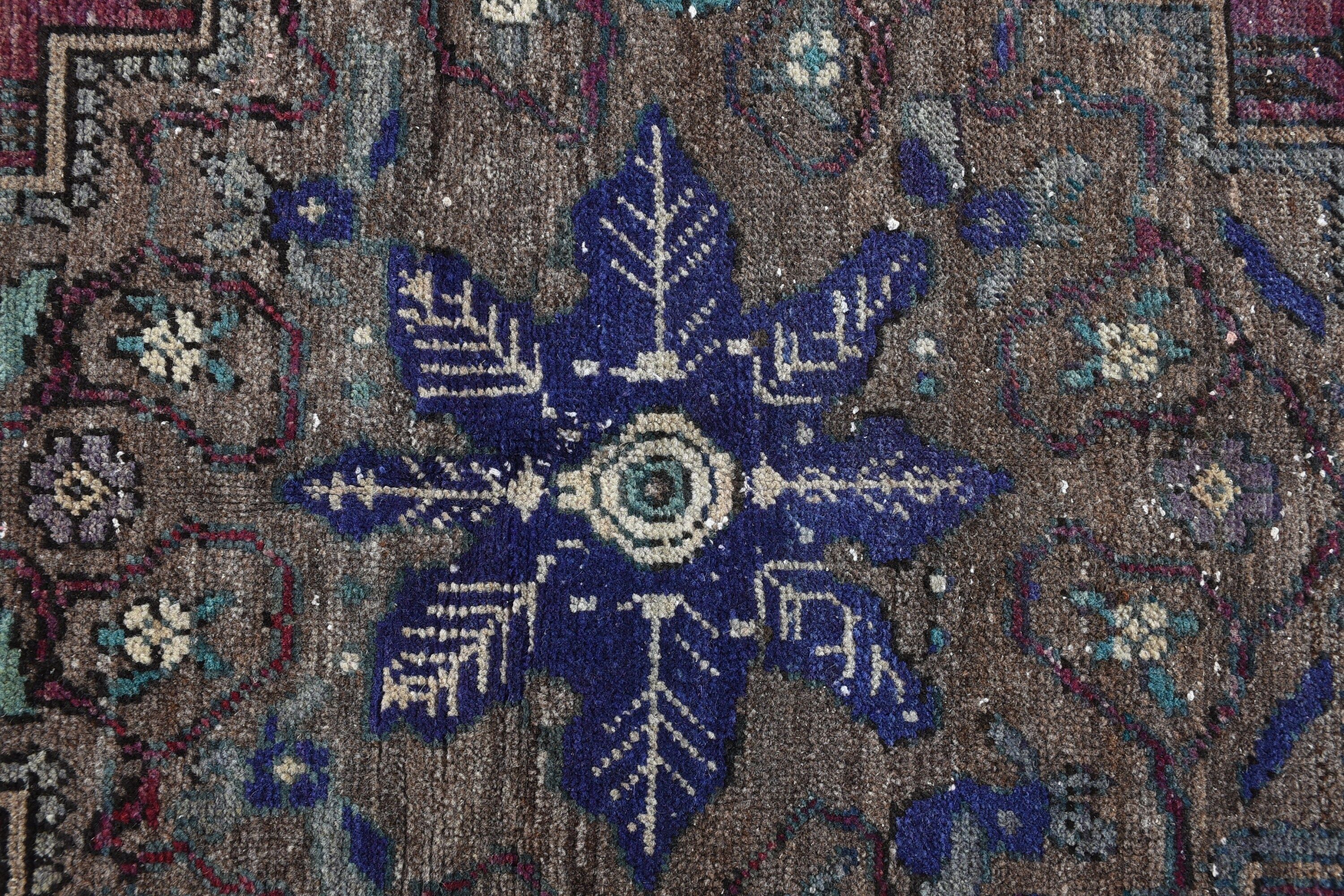Home Decor Rug, Floor Rug, Purple Antique Rug, Rugs for Kitchen, Bedroom Rug, Anatolian Rug, 3.7x7.4 ft Area Rug, Turkish Rug, Vintage Rug
