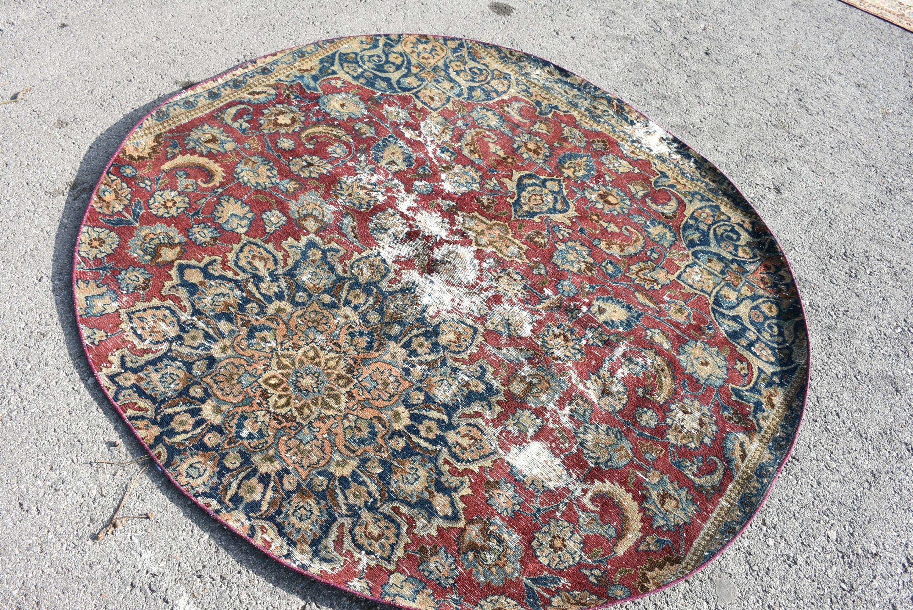 Alan Halıları, Yemek Odası Halısı, Kabile Halısı, Mutfak Halısı, 5.6x5.6 ft Alan Halısı, Kırmızı Yatak Odası Halısı, Ev Dekor Halısı, Vintage Halı, Türk Halısı