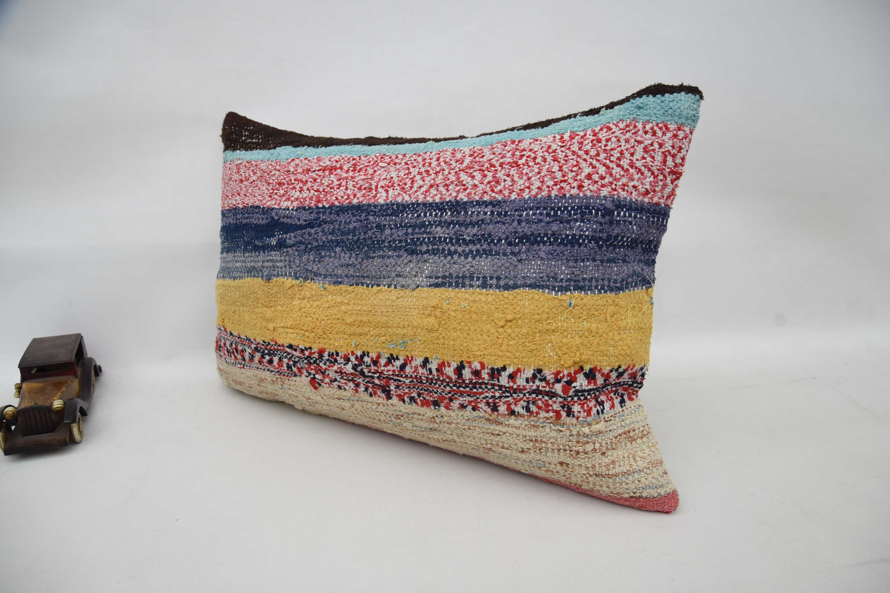 Vintage Pillow, 16"x24" Red Pillow, Vintage Kilim Throw Pillow, Nautical Throw Pillow Sham, Pet Cushion Case, Antique Pillows