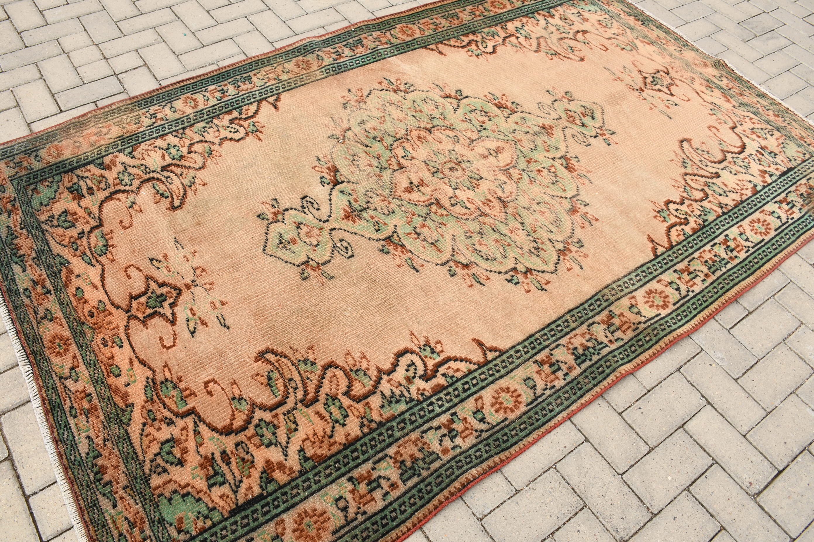 Türk Halısı, Vintage Halı, Bohem Halılar, Havalı Halılar, Salon Halıları, 5.1x8 ft Büyük Halılar, Oturma Odası Halıları, Yatak Odası Halısı, Bej Yün Halı