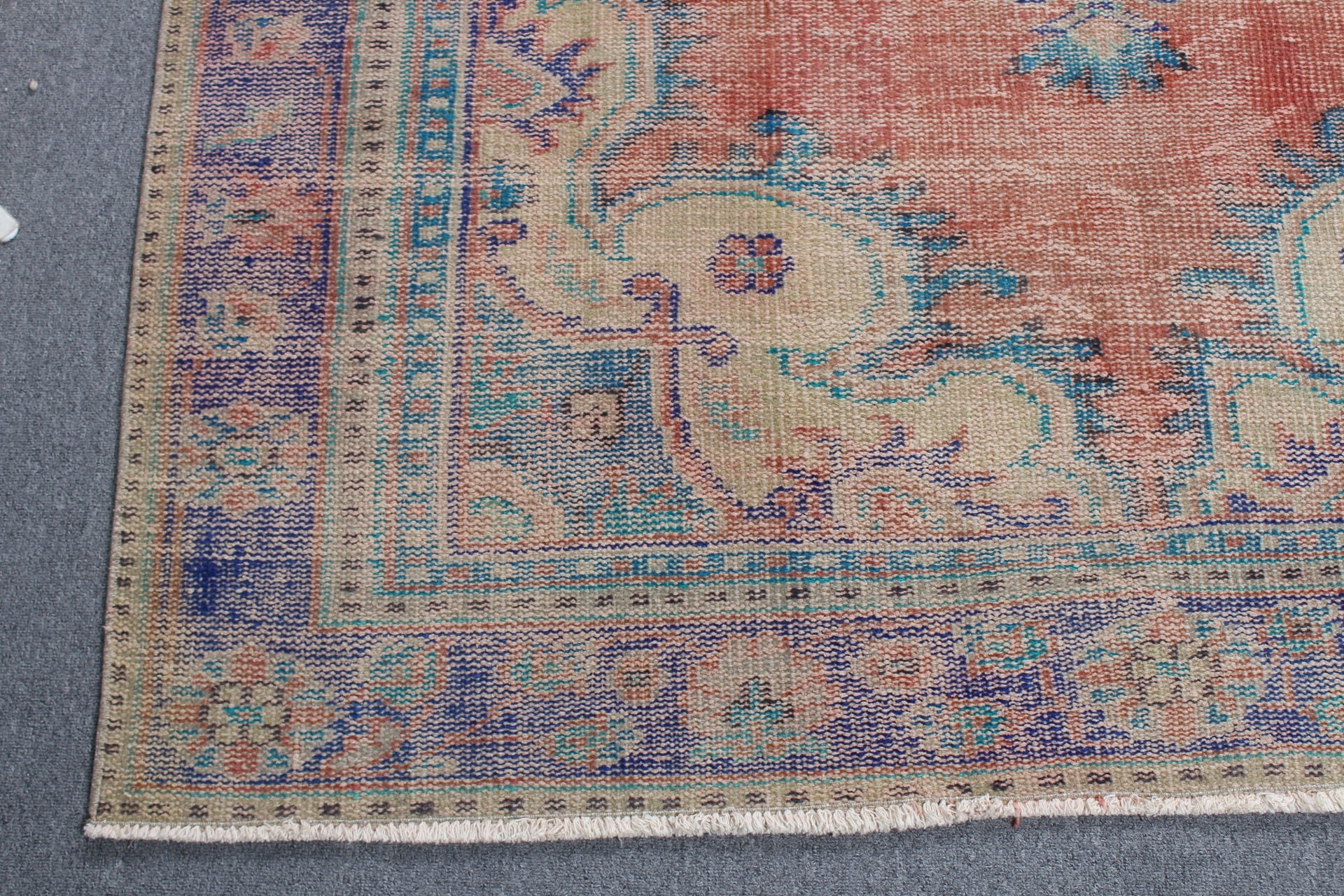 Etnik Halı, Yemek Odası Halıları, Türk Halısı, Anadolu Halısı, Kırmızı Oryantal Halı, Vintage Halı, 4,9x8,3 ft Büyük Halılar, Yatak Odası Halısı