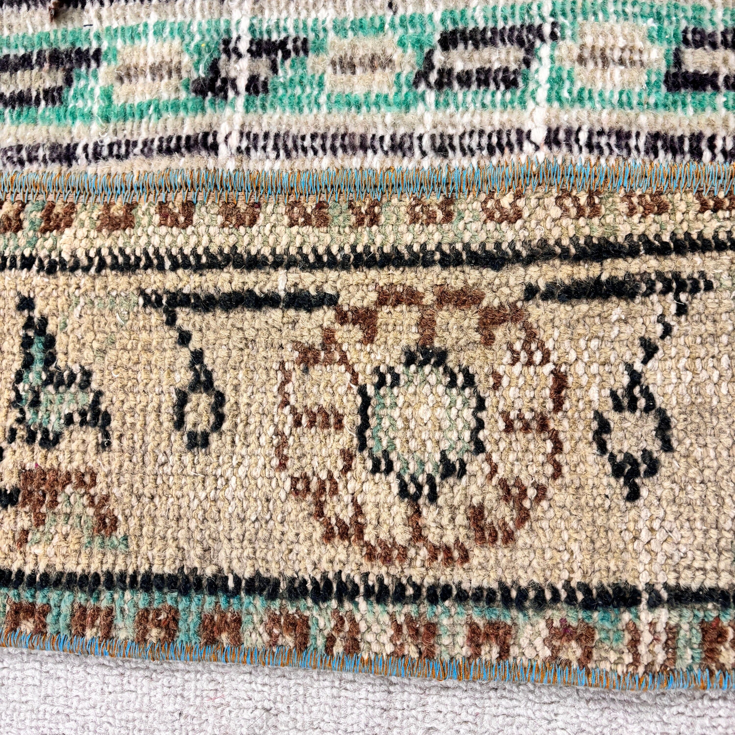 Boho Rug, Green Neutral Rug, Turkish Rugs, Bathroom Rug, Kitchen Rug, Vintage Rugs, Bath Mat Boho Rug, Small Boho Rug, 2x3.4 ft Small Rugs