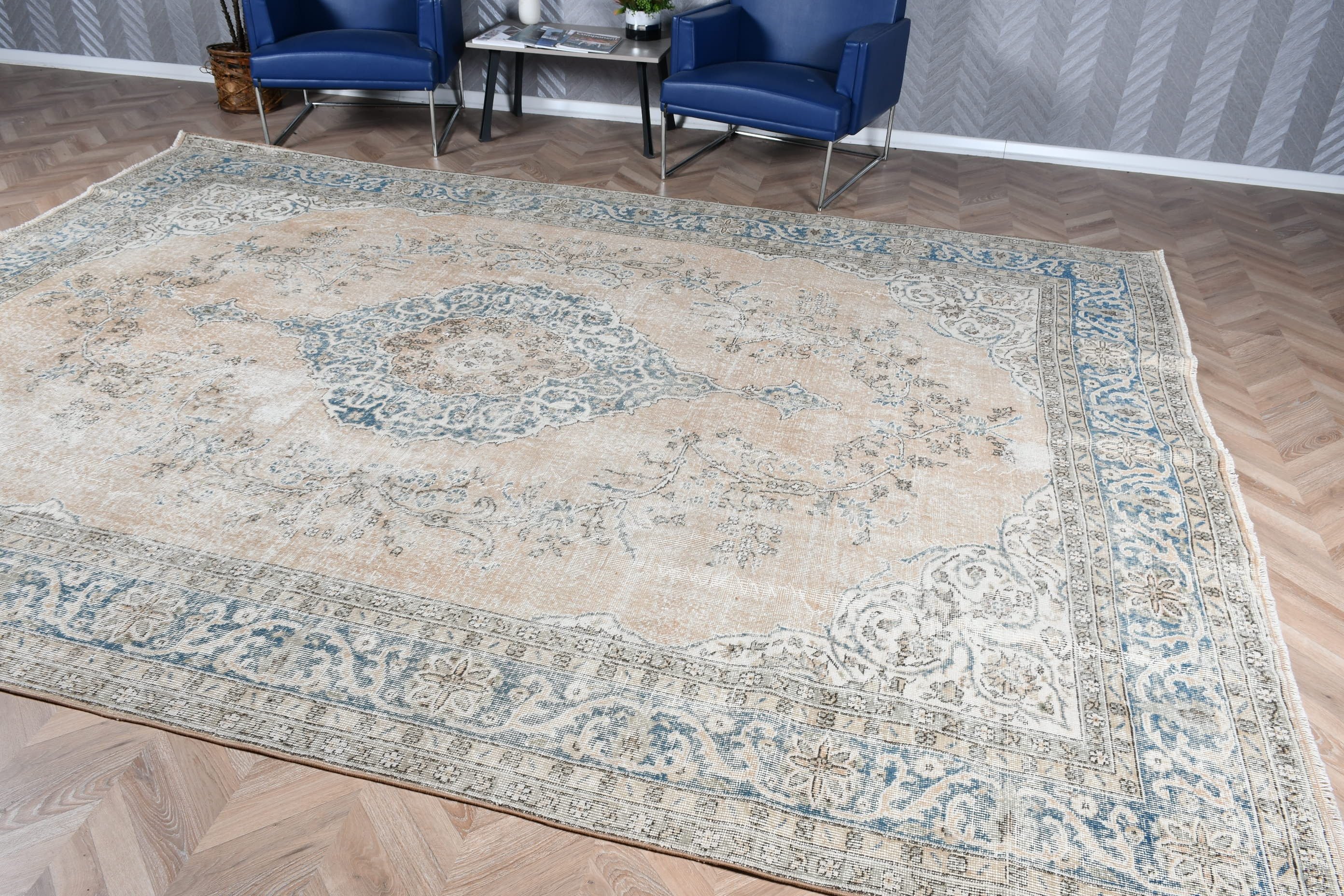 Bedroom Rugs, Nomadic Rugs, Salon Rug, Vintage Rug, Brown Anatolian Rug, Turkish Rug, Dining Room Rug, 9.1x12.4 ft Oversize Rugs, Floor Rug