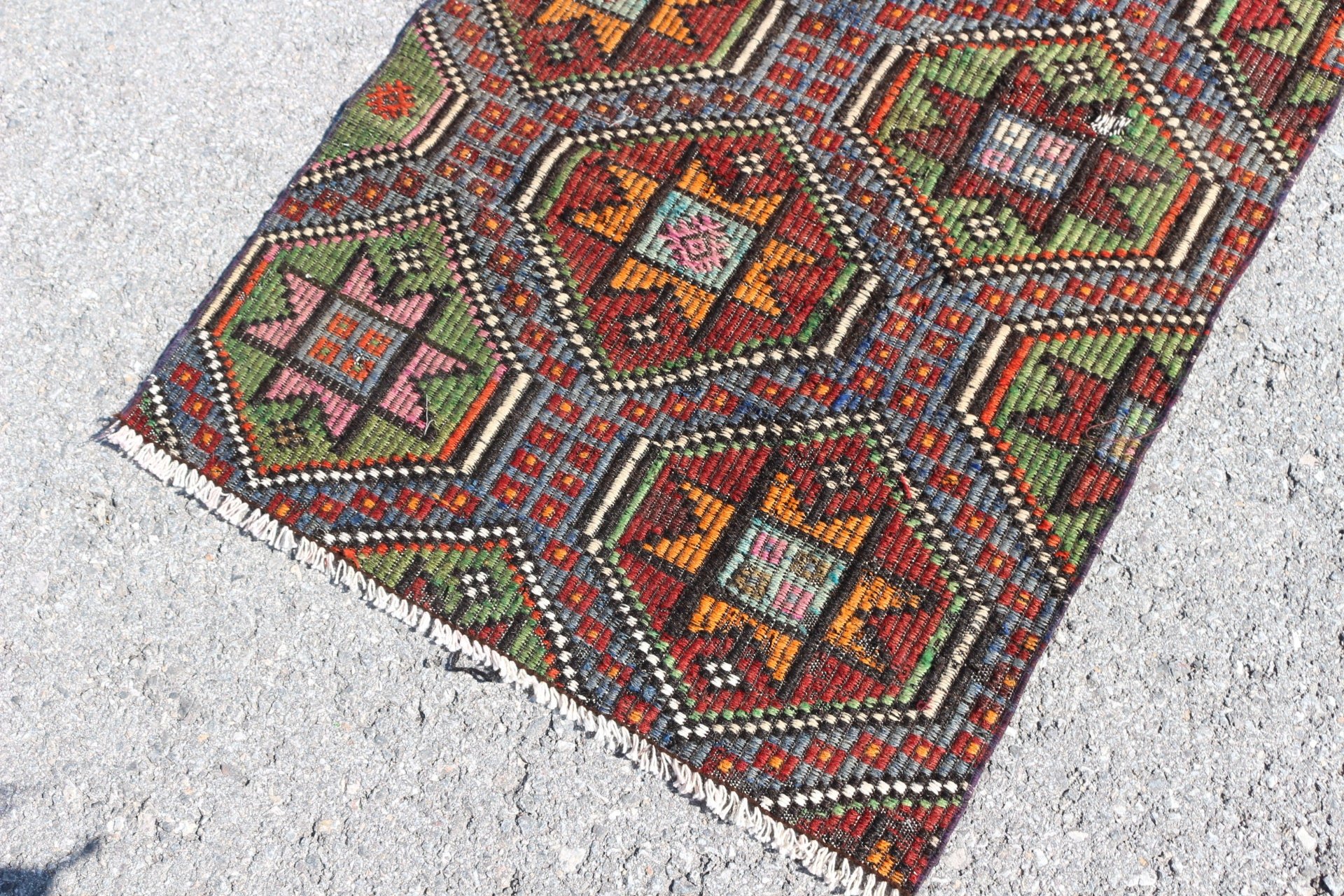 Türk Halısı, 2.7x4.3 ft Küçük Halı, Antika Halılar, Turuncu Oushak Halıları, Kilim, Çocuk Halıları, Mutfak Halısı, Vintage Halı, Ofis Halısı, Banyo Halıları