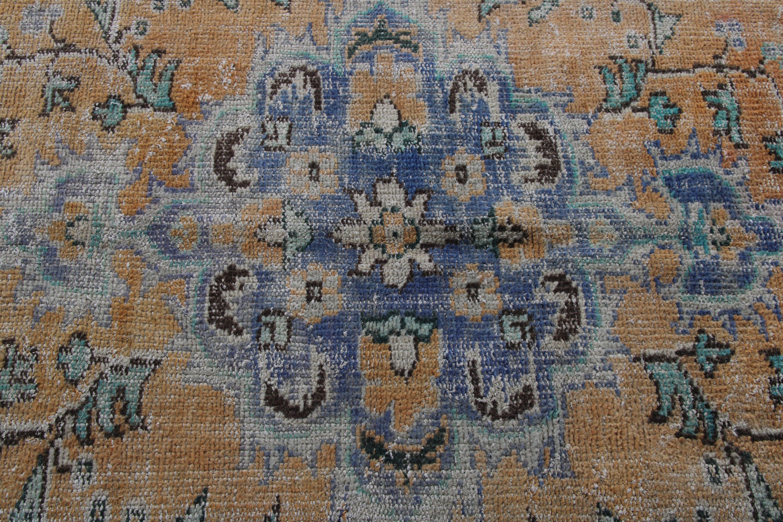 Vintage Halılar, Yemek Odası Halısı, Büyük Boho Halıları, Antika Halı, Düz Dokuma Halılar, Bronz Geometrik Halı, Türk Halısı, 5.3x8.7 ft Büyük Halı