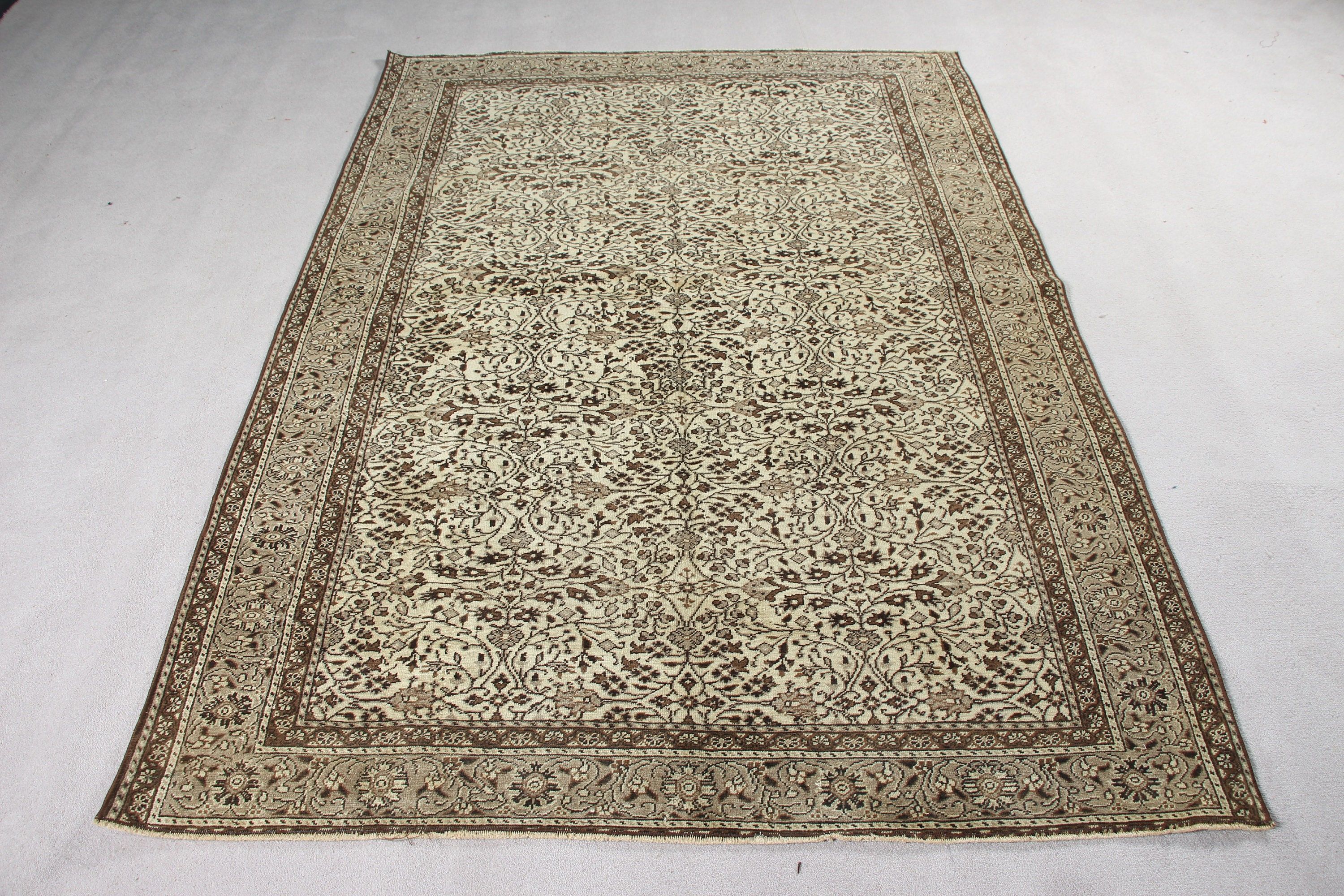 Nursery Rugs, Turkish Rugs, Bedroom Rug, Vintage Rug, Floor Rugs, 4.9x7 ft Area Rug, Antique Rugs, Beige Cool Rug, Rugs for Kitchen