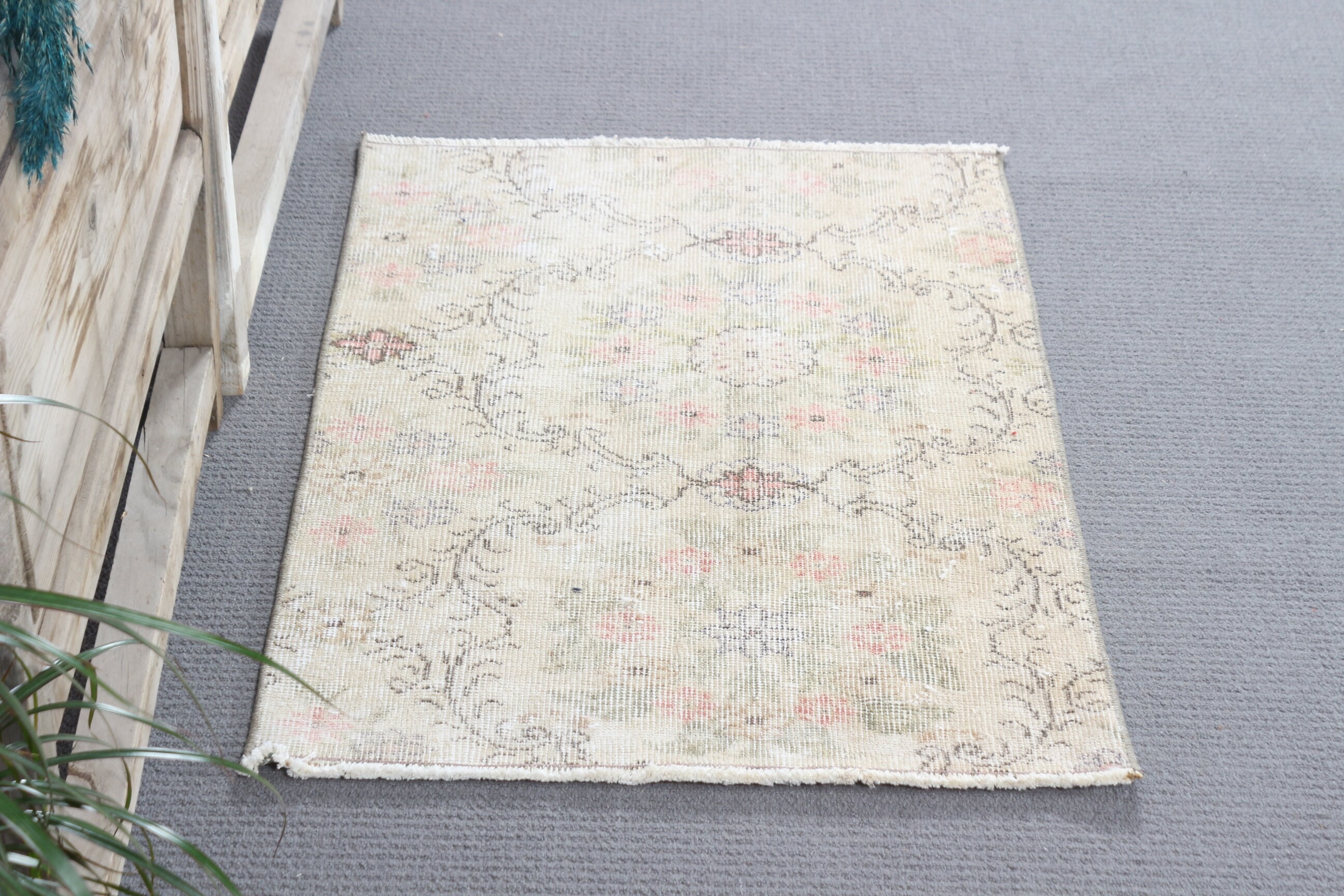 Bedroom Rug, Entry Rug, Beige Cool Rug, Turkish Rug, Outdoor Rug, Vintage Rugs, Moroccan Rugs, Home Decor Rug, 2.2x3.1 ft Small Rug