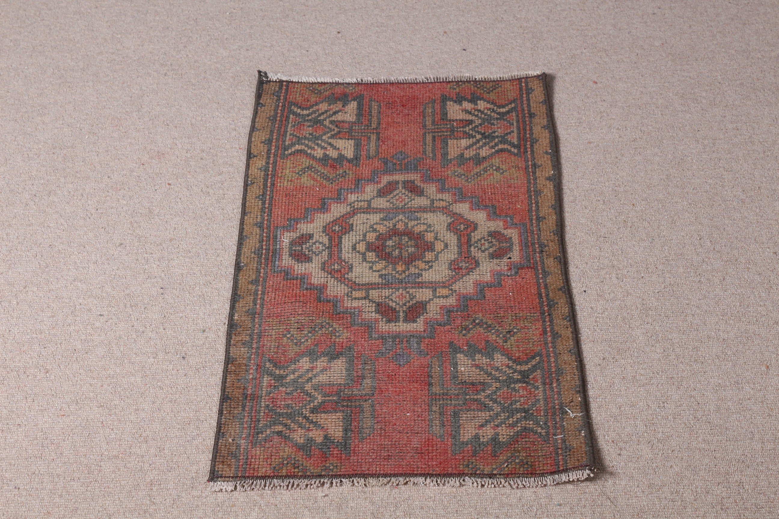 Türk Halısı, Giriş Halıları, Çocuk Halısı, Soğuk Halı, Kırmızı Antika Halılar, Yatak Odası Halıları, 1.6x2.9 ft Küçük Halı, Vintage Halı