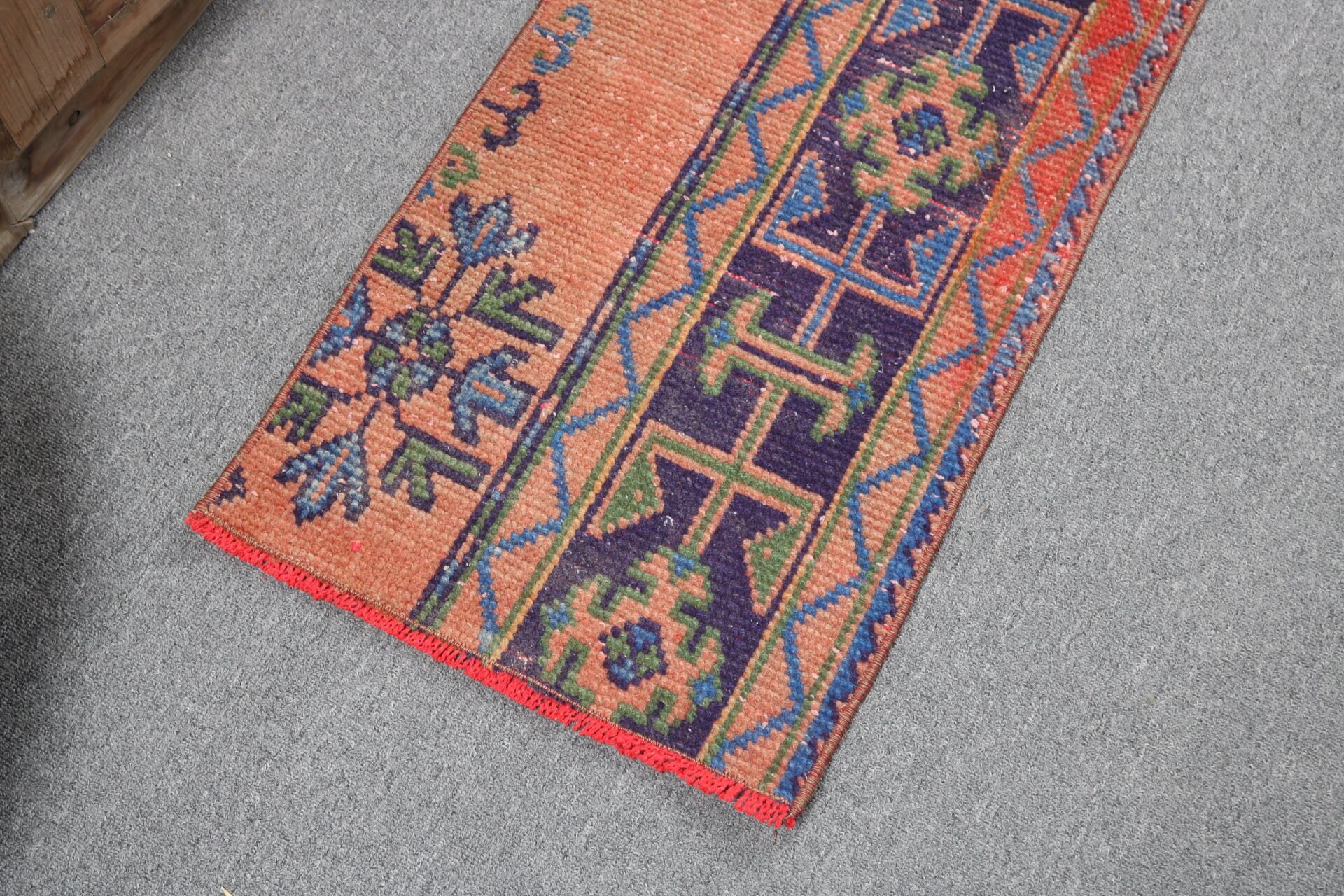 Rugs for Bath, Vintage Rug, Bath Rugs, Turkish Rugs, Neutral Rug, Bedroom Rug, Small Boho Rug, Orange  1.4x3.1 ft Small Rugs