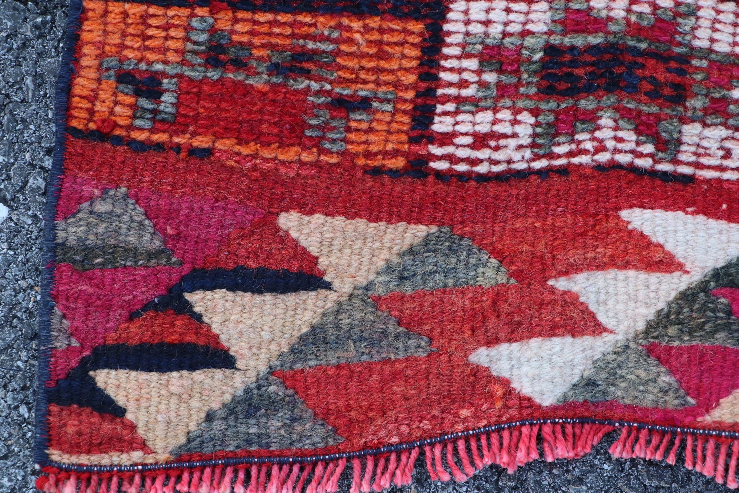 Turkish Rug, Kitchen Rug, Vintage Rug, Rugs for Hallway, Antique Rug, Red Anatolian Rugs, Hallway Rug, 2.8x10.5 ft Runner Rug, Bedroom Rug