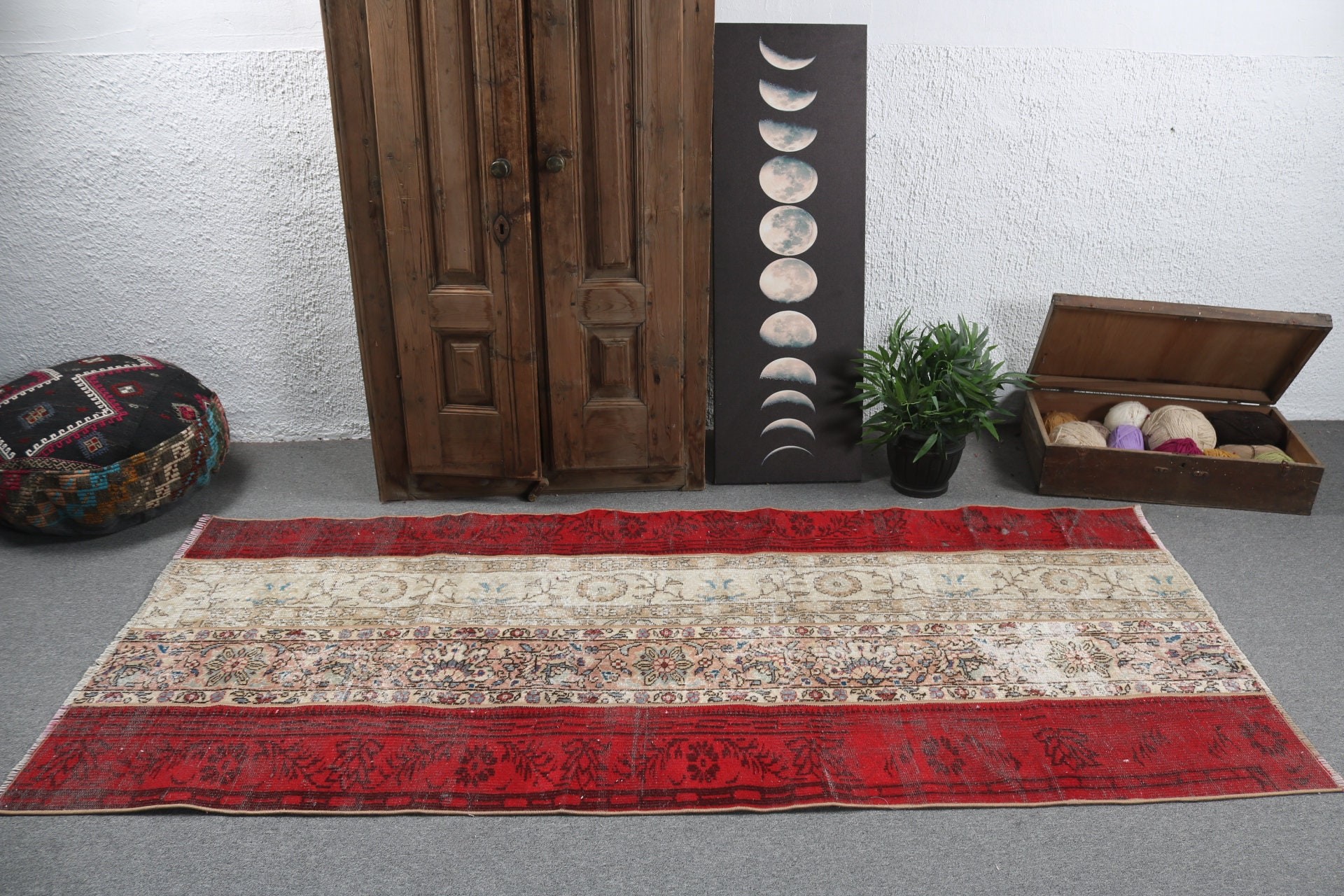 Türk Halısı, Bej Lüks Halılar, İç Mekan Halıları, Lüks Halılar, Yer Halısı, Vintage Halı, Oushak Bölgesi Halıları, El Yapımı Halı, 3,4x7,9 ft Alan Halıları