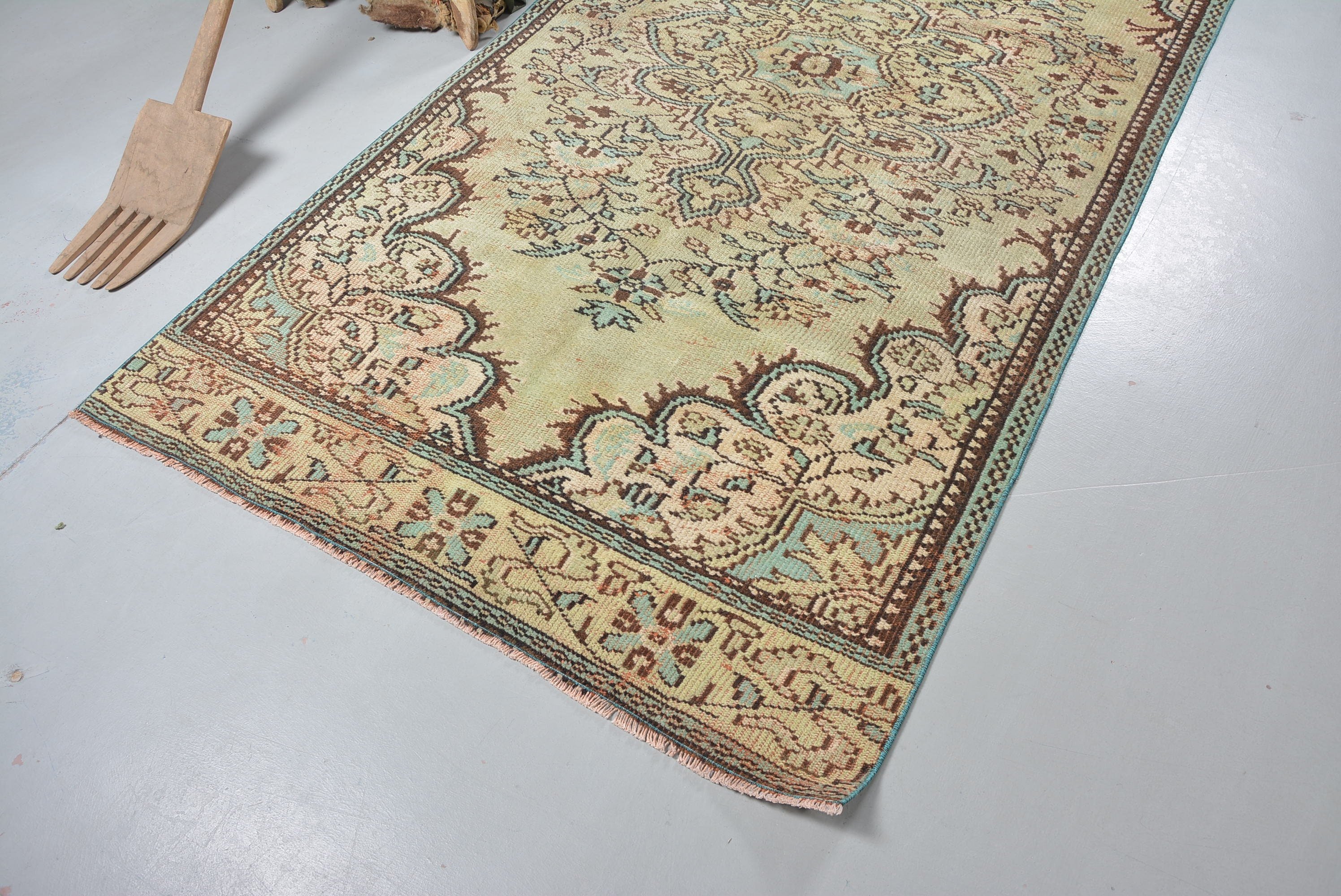Living Room Rug, Rugs for Kitchen, Oushak Rug, Vintage Decor Rug, Home Decor Rug, Vintage Rugs, Turkish Rug, 4.4x9 ft Area Rug, Floor Rugs