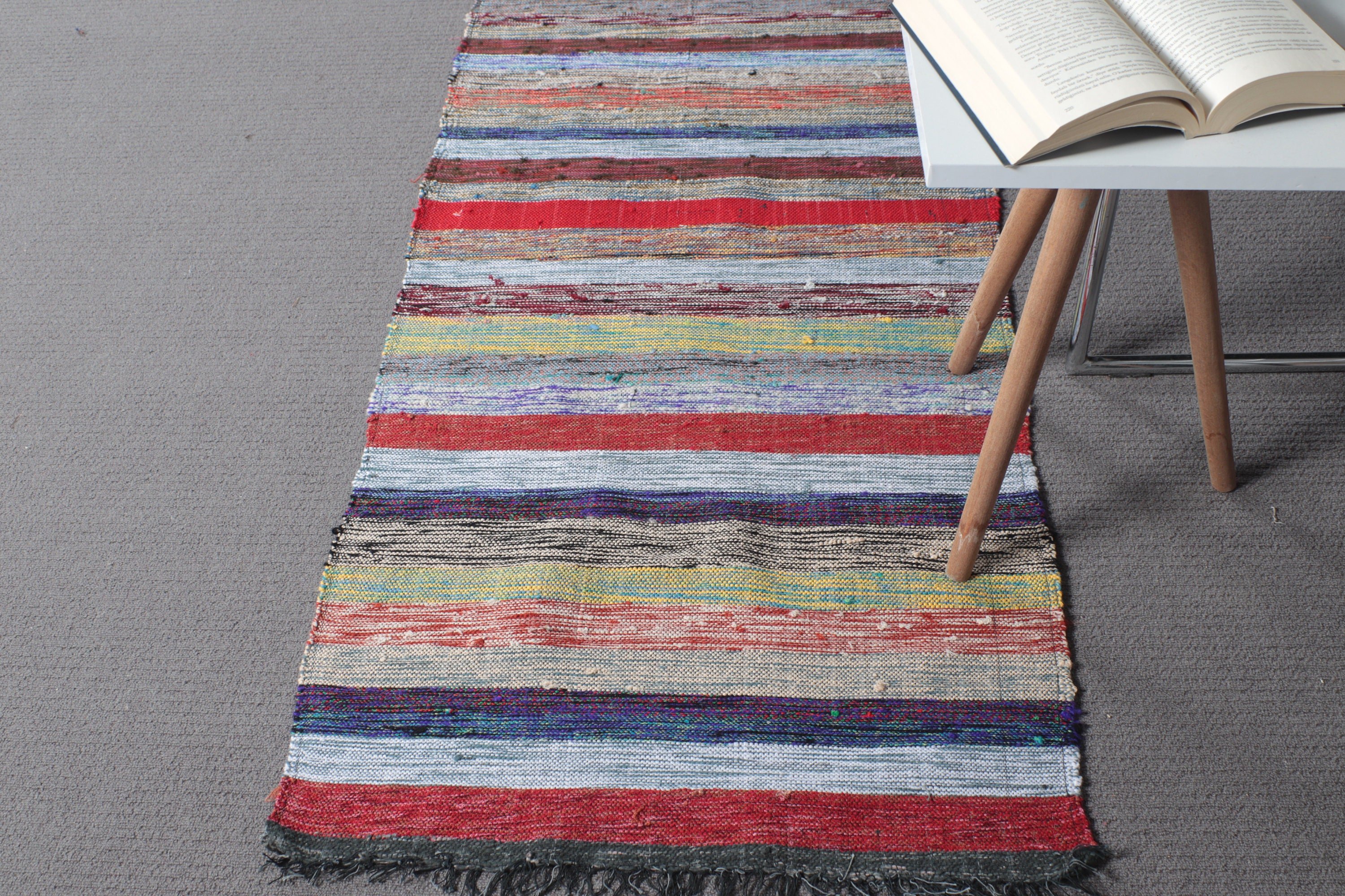 El Dokuma Halı, Kilim, Anadolu Halıları, Vintage Halı, 2.1x10.9 ft Runner Halıları, Etnik Halılar, Beyaz Ev Dekor Halıları, Türk Halıları, Merdiven Halısı