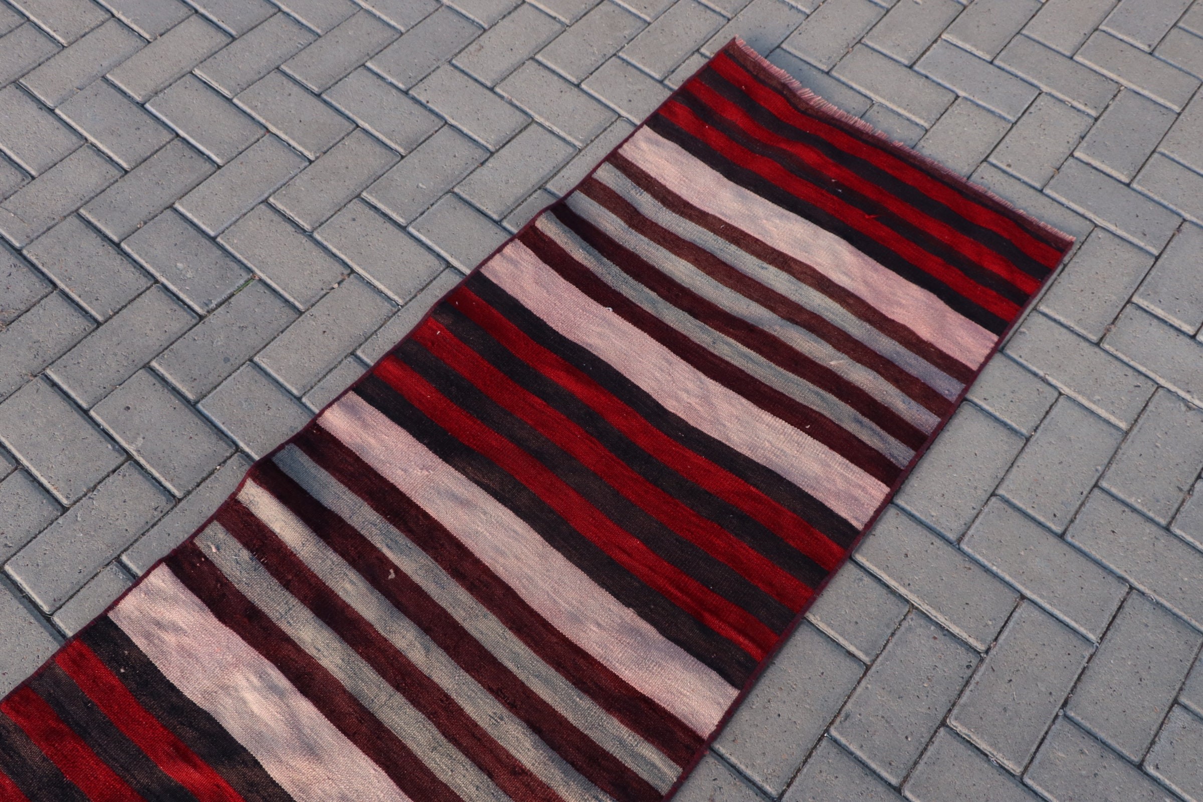 Koridor Kilim, Anadolu Kilim, Türk Kilim, Koridor Kilim, 68x217 cm Yolluk Kilim, Bej Oryantal Kilim, Merdiven Kilim, Koridor Kilim